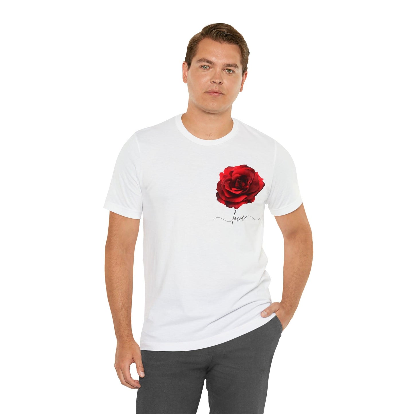 Love Rose Flower shirt, Floral motif, Floral shirt, Engagement gift, Anniversary gift, Wedding gift, gift for Wife, gift for Mom