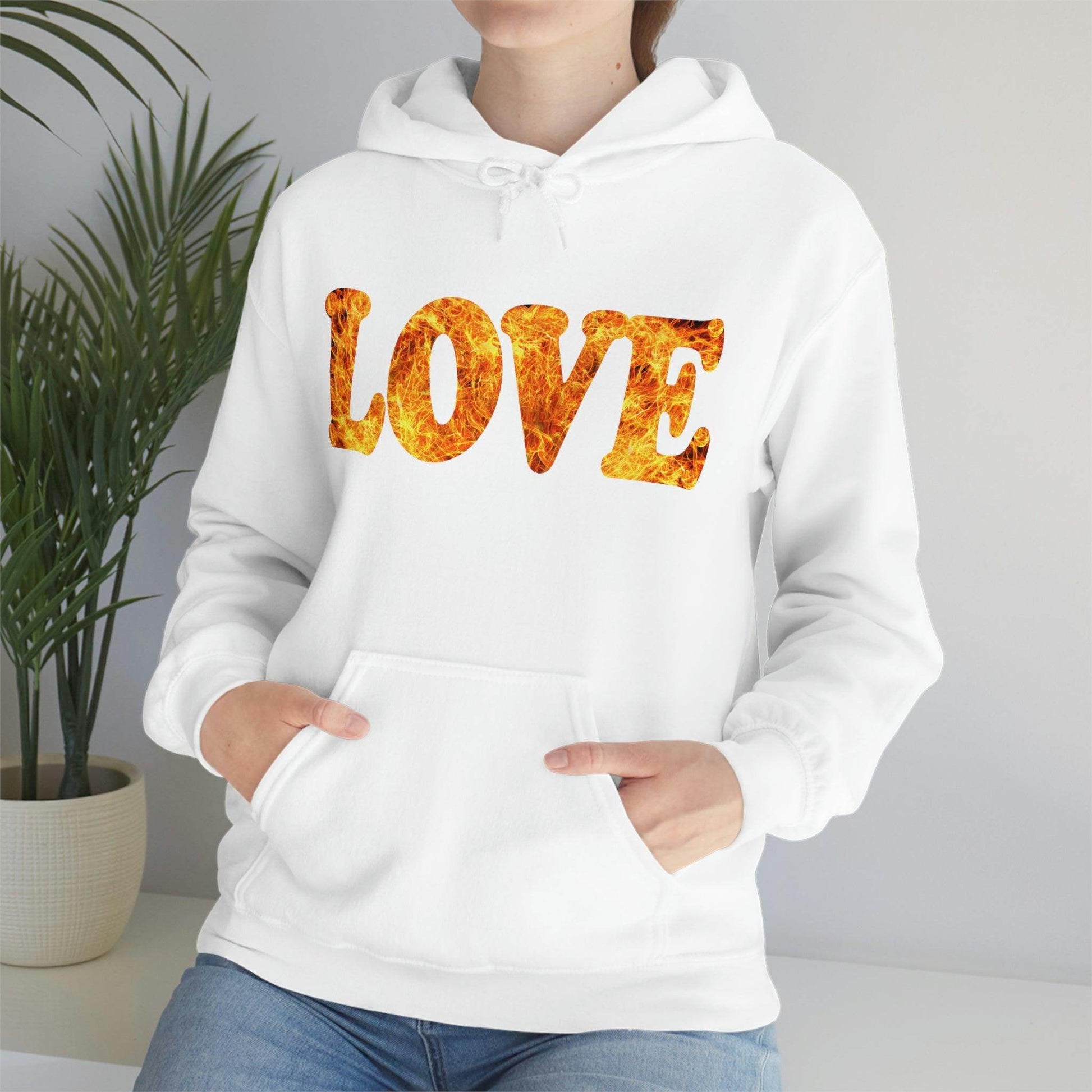 Love Fire Hooded Sweatshirt - Giftsmojo