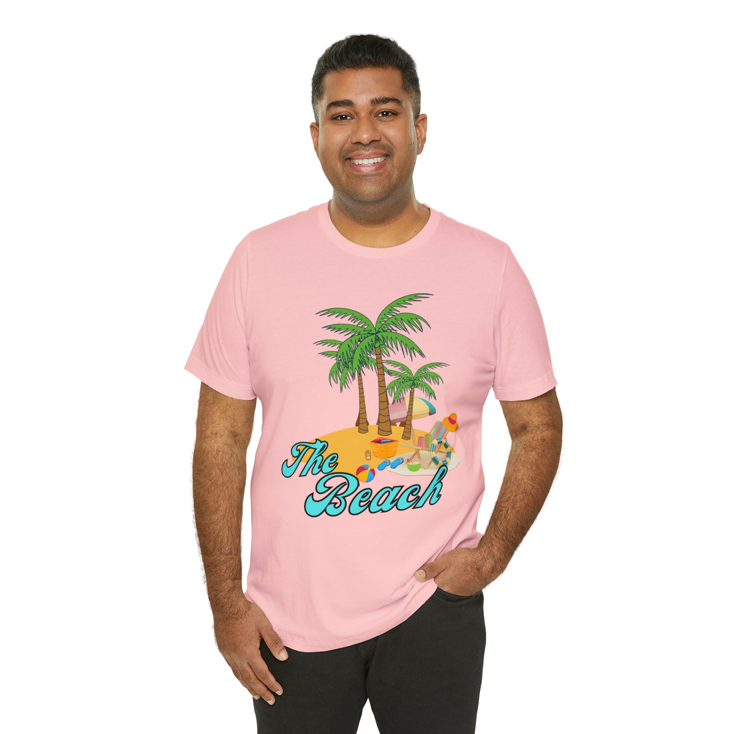 The Beach shirt, Beach t-shirt, Summer shirt, Beachwear, Beach fashion, Tropical print, Trendy design, Stylish beach apparel