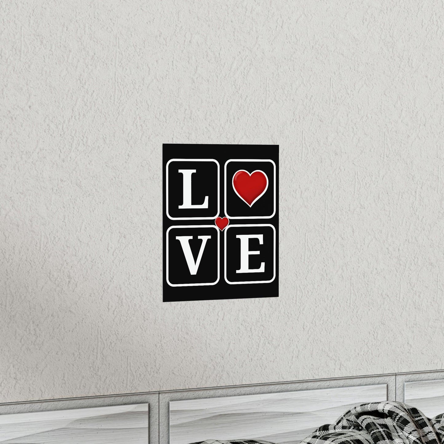 Love Square with Heart Premium Matte Vertical Posters - Giftsmojo