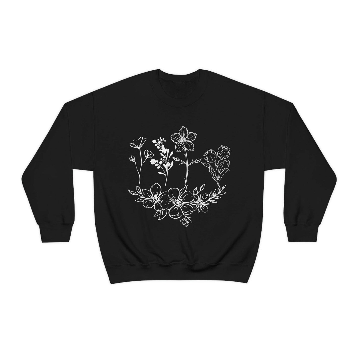 Flower sweatshirt, Vintage Flower Shirt, Vintage Botanical Shirt, plant sweatshirt, - Giftsmojo