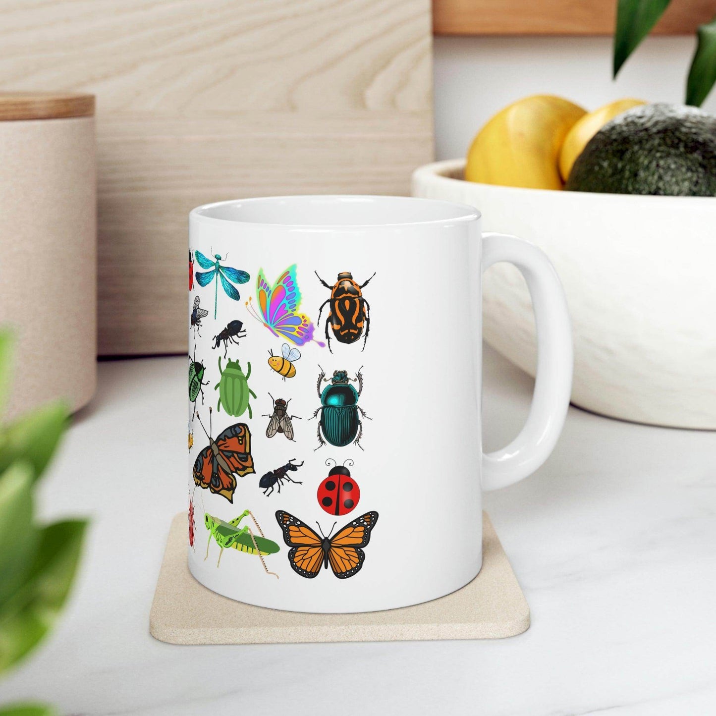 Bugs Mug, bug lover mug, gift for plant lovers, coffee mug for her, hot cocoa mug, gift for coffee lover - Giftsmojo