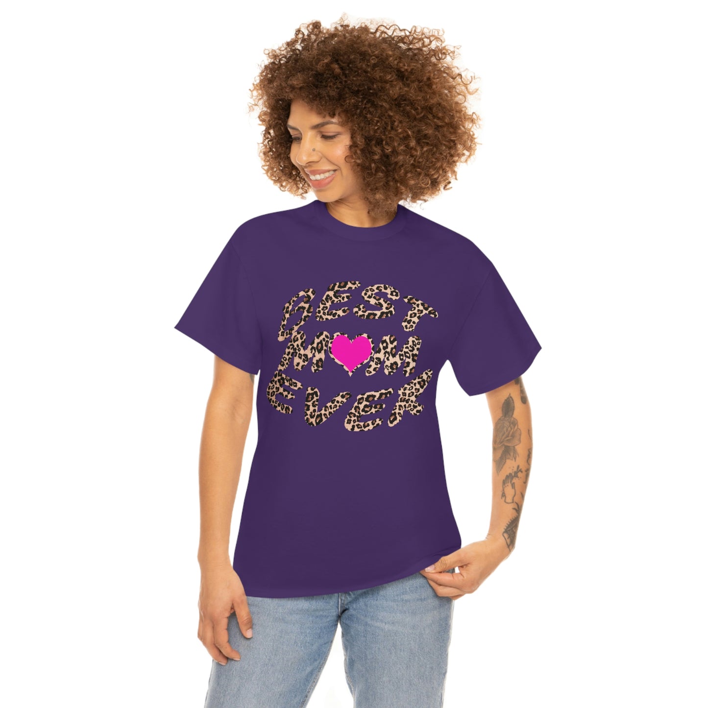 Best mom ever leopard print Tee