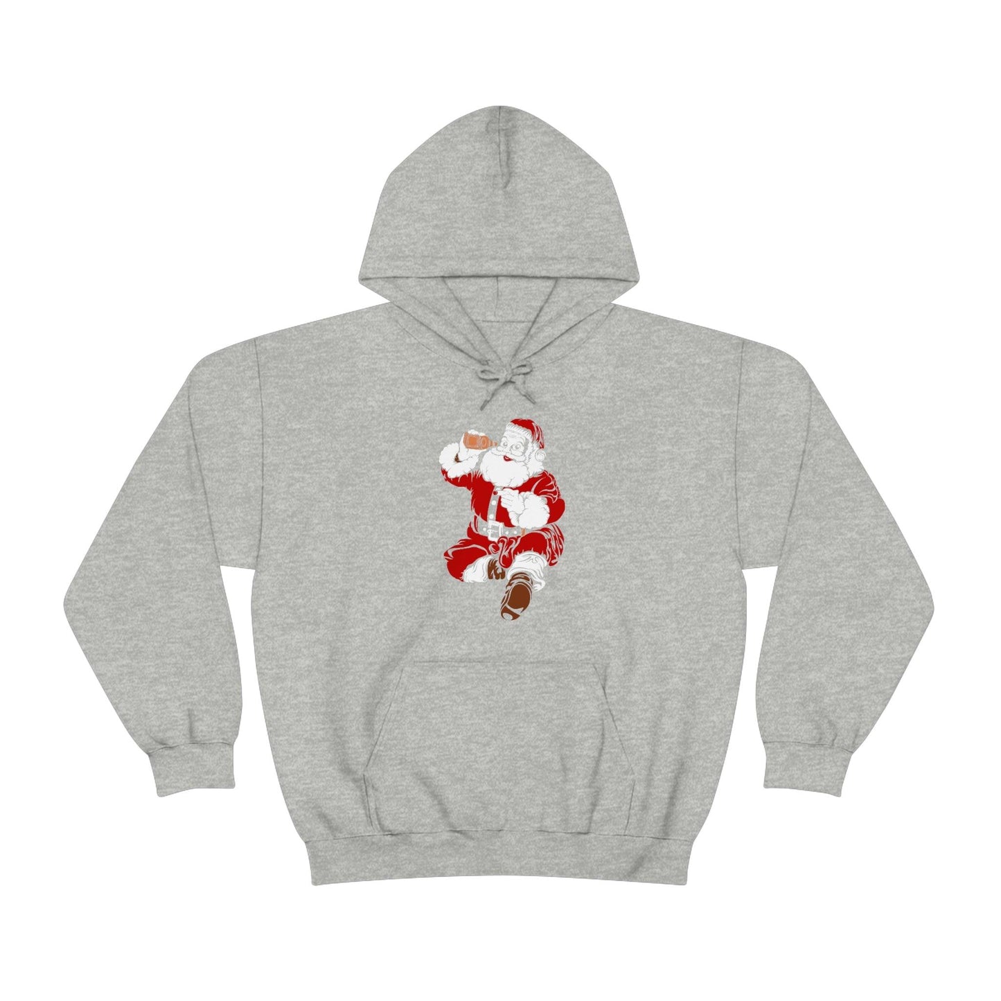 Santa drinking beer funny Hooded Sweatshirt, - Giftsmojo