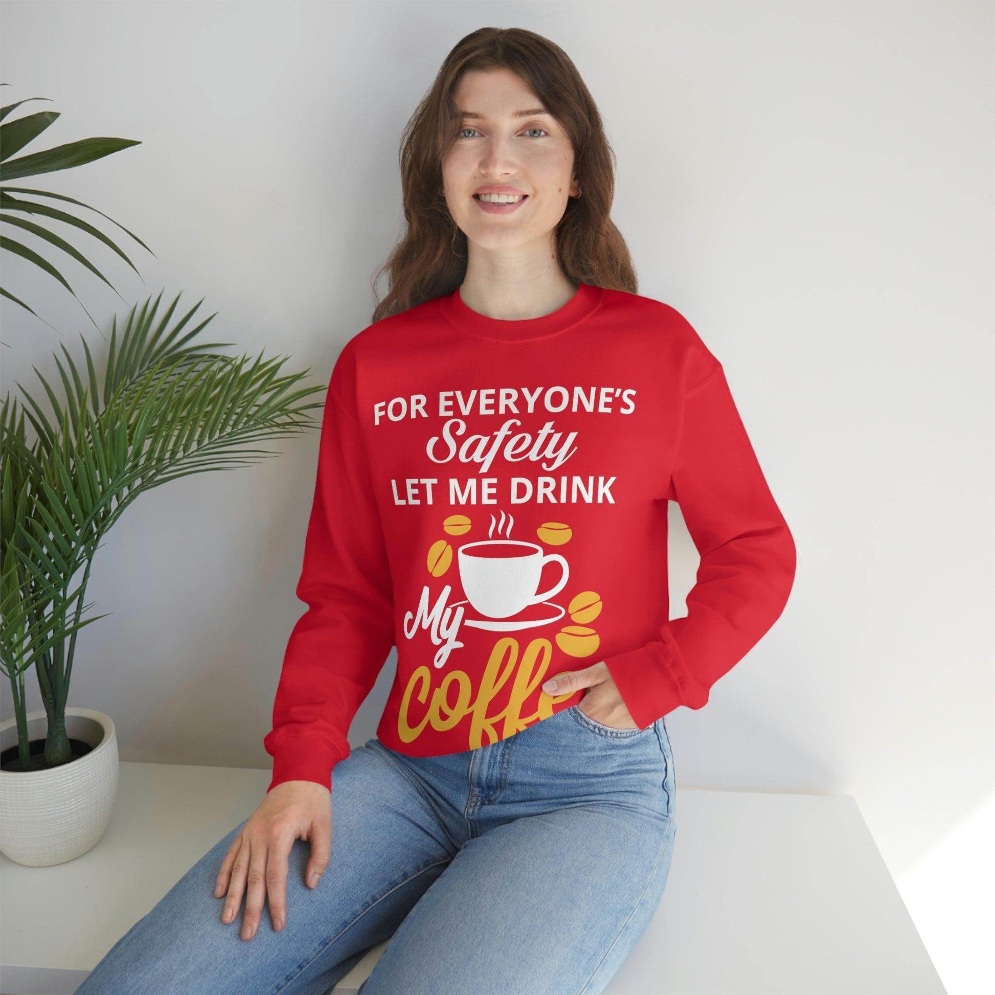 Coffee tee Unisex Heavy Blend™ Crewneck Sweatshirt - Giftsmojo