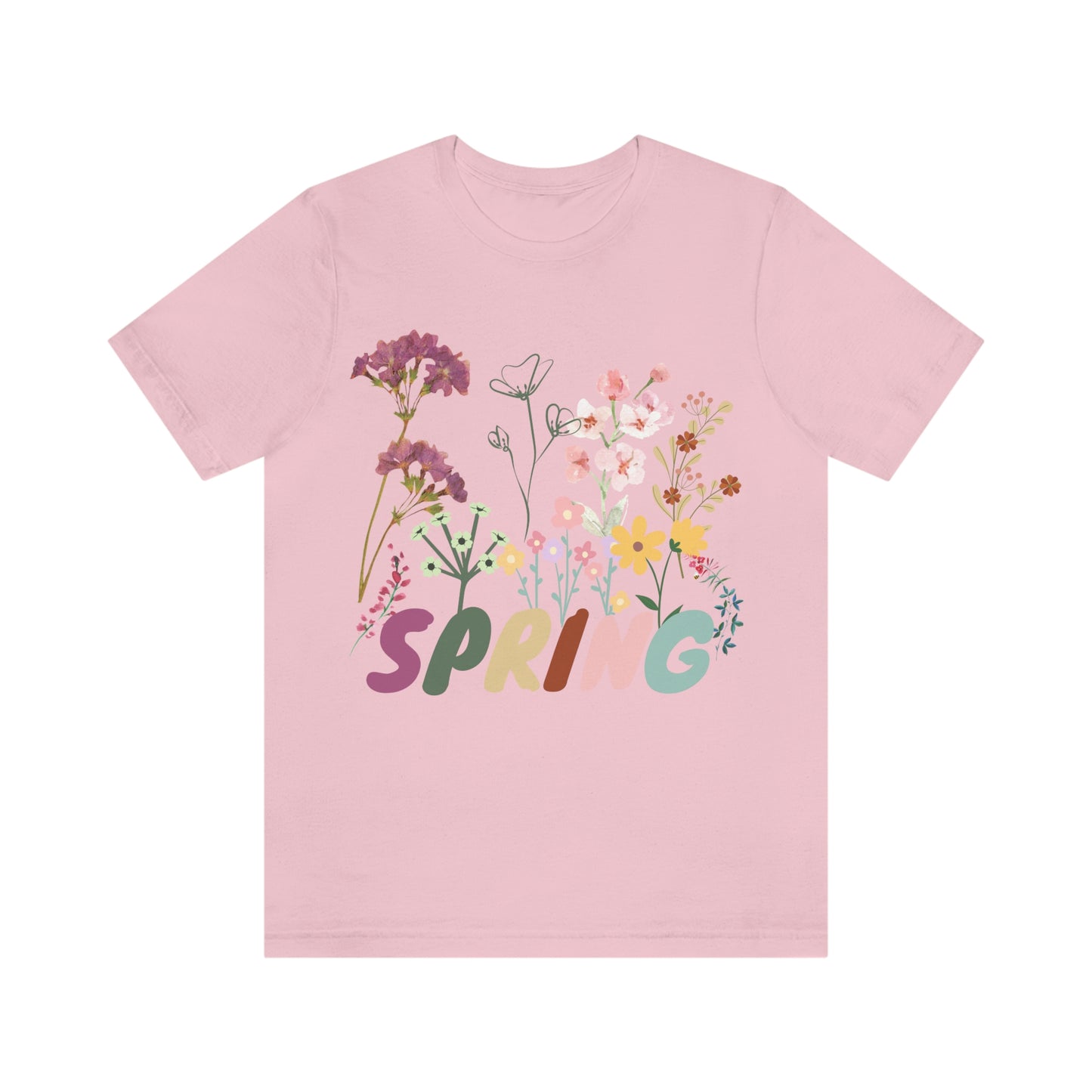 Spring Shirt, Flower T shirt, Vintage Botanical Shirt, Vintage T-shirt, Graphic Tshirt, Botanical Print, Vintage Flower Shirt, Wildflower,