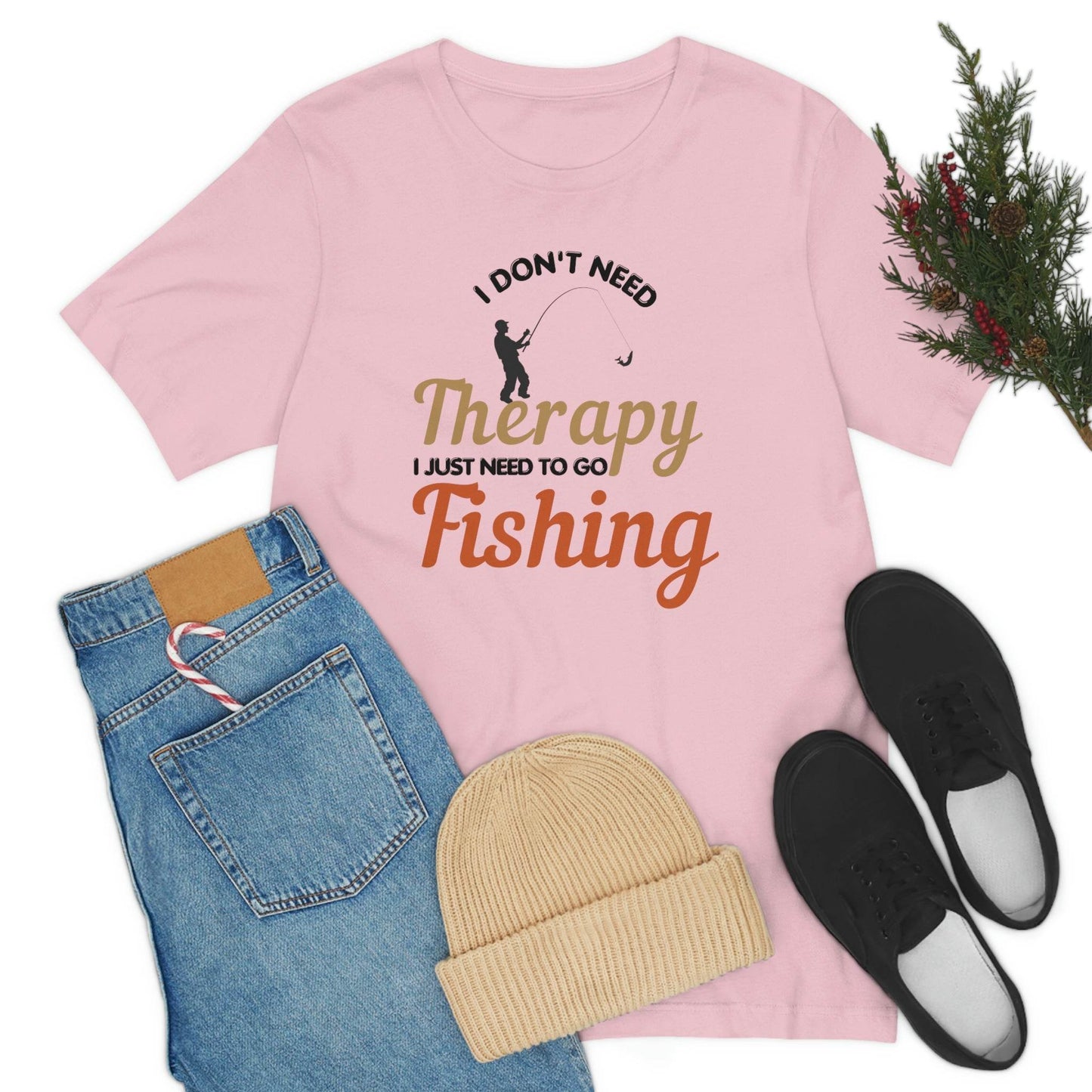 I don't need therapy I just need to go Fishing shirt, fishing shirt, dad shirt, father's day shirt, gift for Dad - Giftsmojo