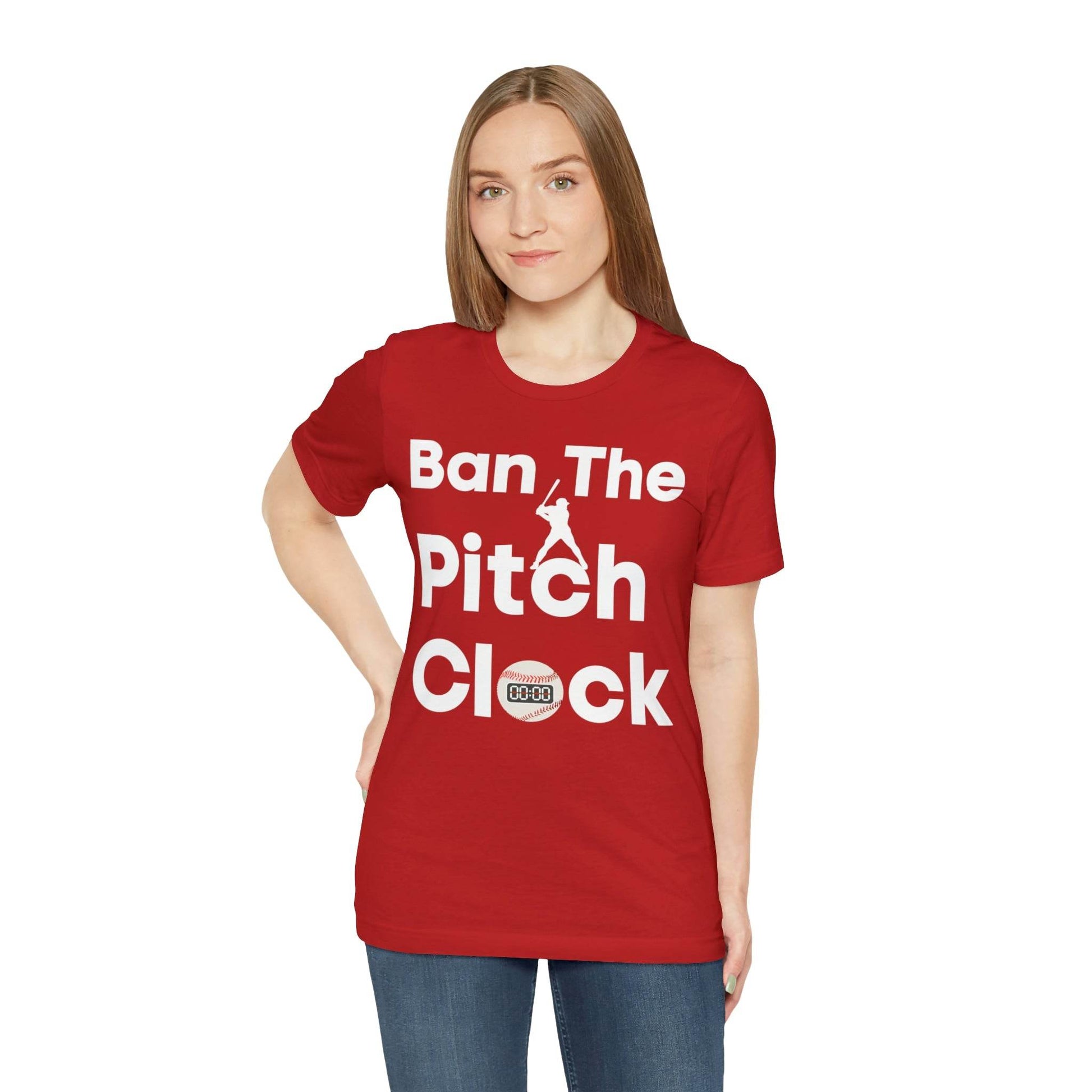 Ban The Pitch Clock in Baseball Ban Baseball Pitch Clock - Show Your Support By Wearing this shirt to the Games - Giftsmojo