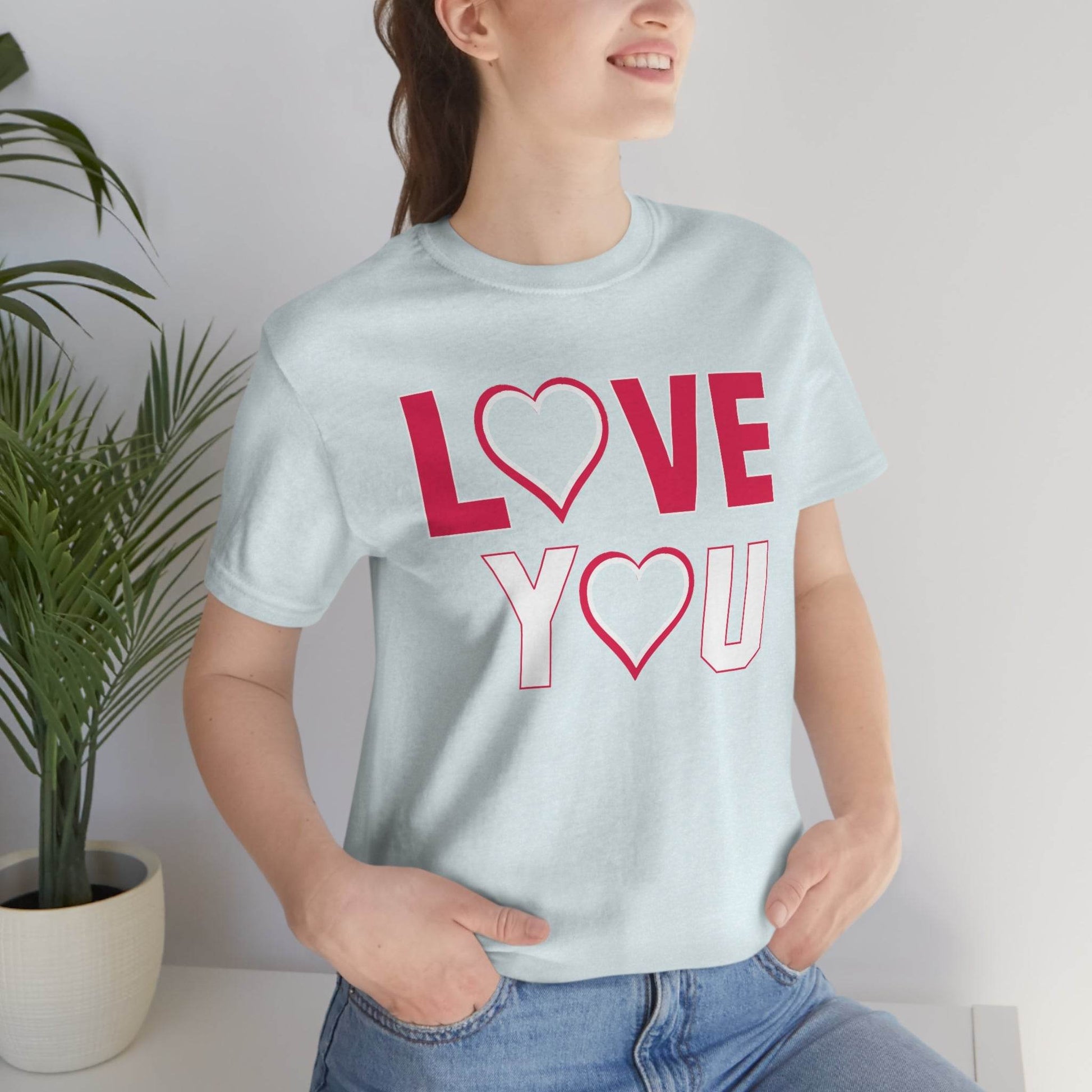 love you heart Tee - Giftsmojo