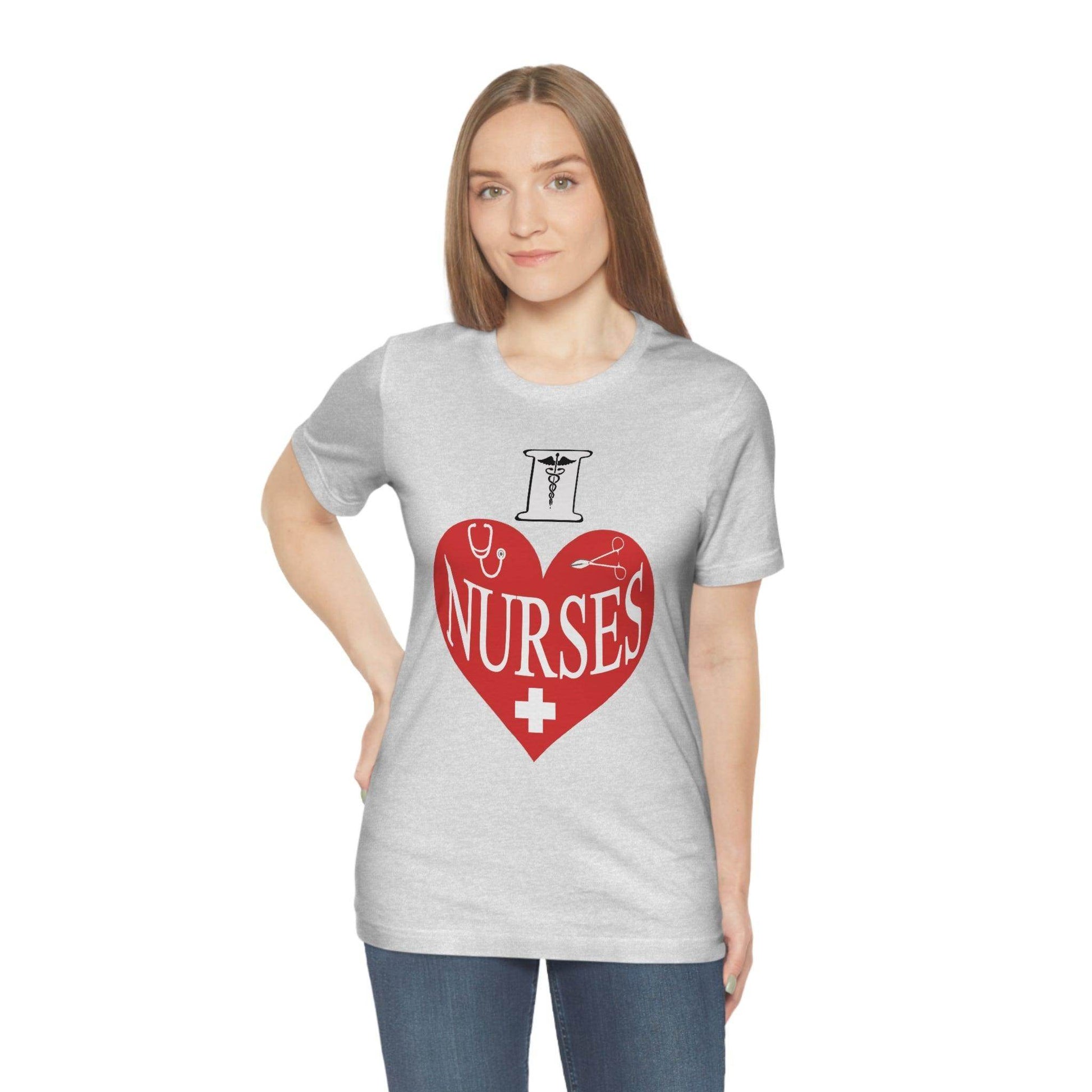 I love Nurses Tee - Giftsmojo