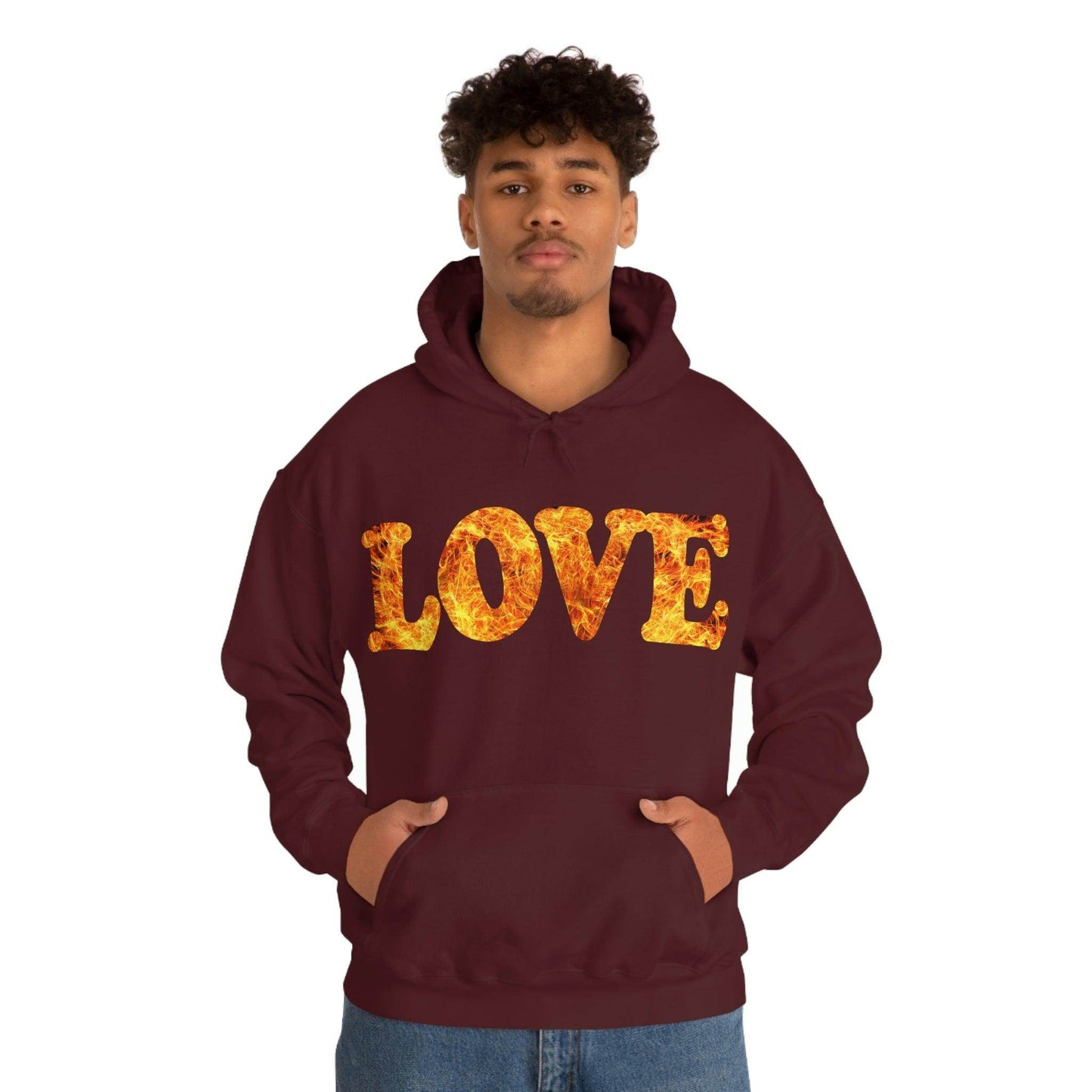 Love Fire Hooded Sweatshirt - Giftsmojo