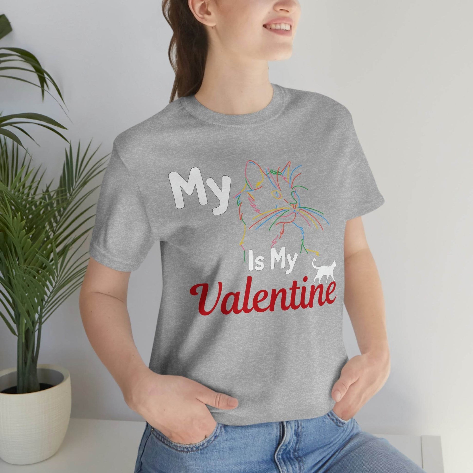 My Cat is My Valentine, Cute Pet lover Valentine shirt - Cute Cat lover shirt - Cat Mom shirt - Giftsmojo