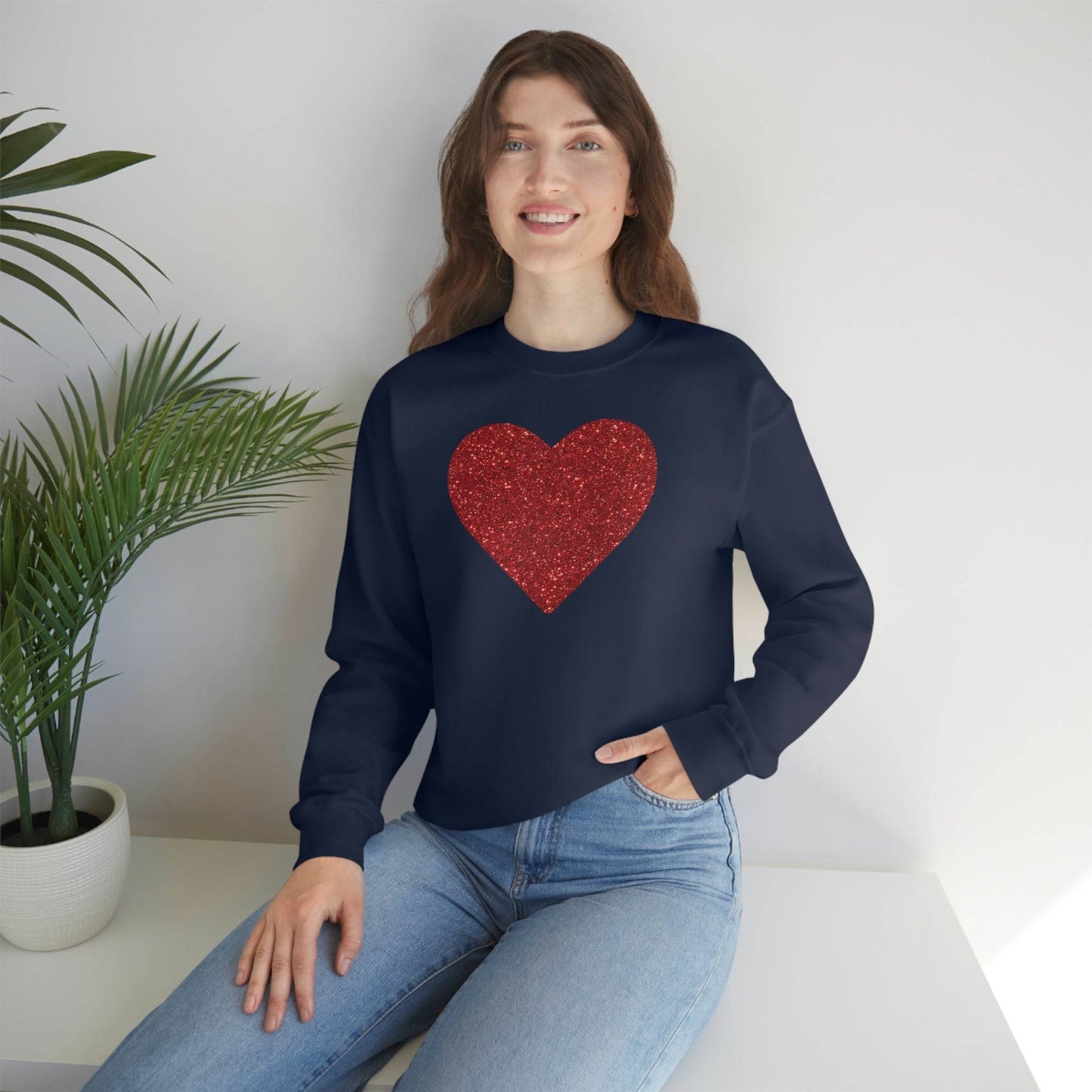 Heart Sweatshirt Love sweatshirt Love Shirt Cute Love Shirt with Heart Valentine sweatshirt - Matching Love shirt Girlfriend gift Boyfriend - Giftsmojo