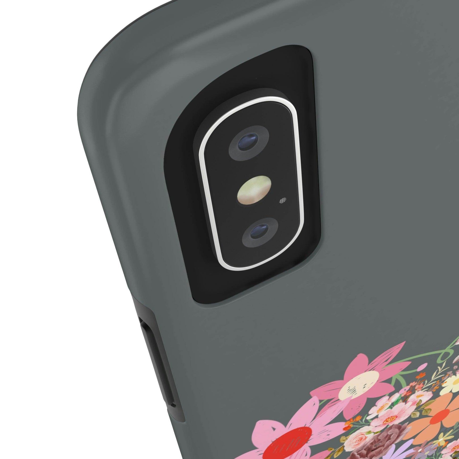 Floral Heart phone case, Tough Phone Cases, Mom Phone Case fit for iPhone 14 Pro, 13, 12, 11 Pro Max, Xr, Xs, 8+, 7, And Samsung S - Giftsmojo