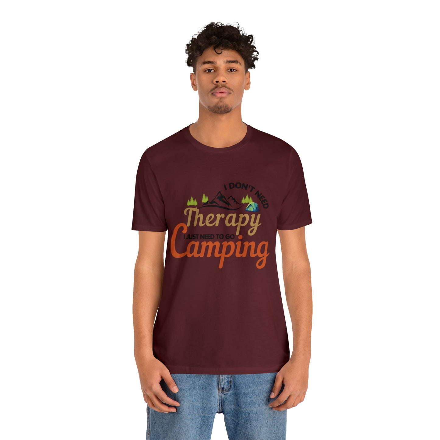 I don't need therapy I just need to go camping, camping shirt, dad shirt, dad gift, gift for outdoor lover, fishing gift nature lover shirt