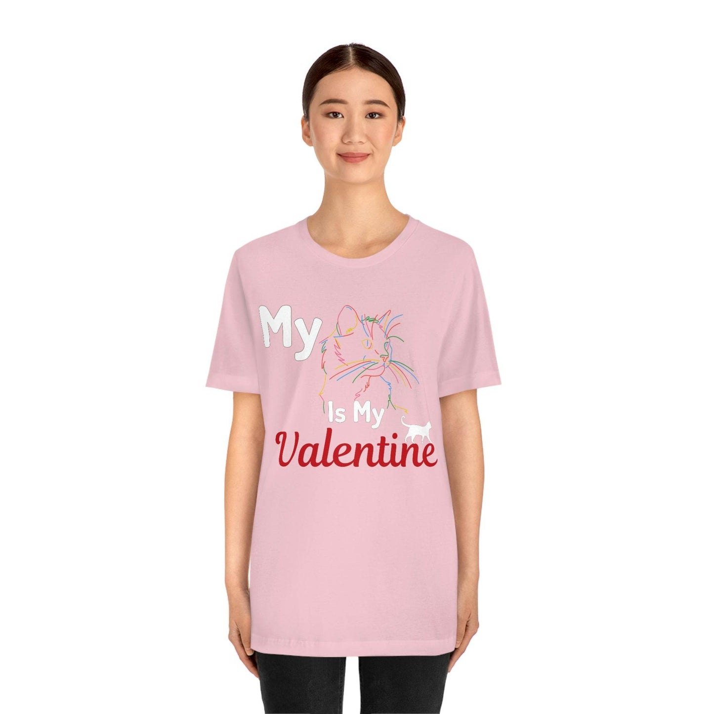 My Cat is My Valentine, Cute Pet lover Valentine shirt - Cute Cat lover shirt - Cat Mom shirt - Giftsmojo