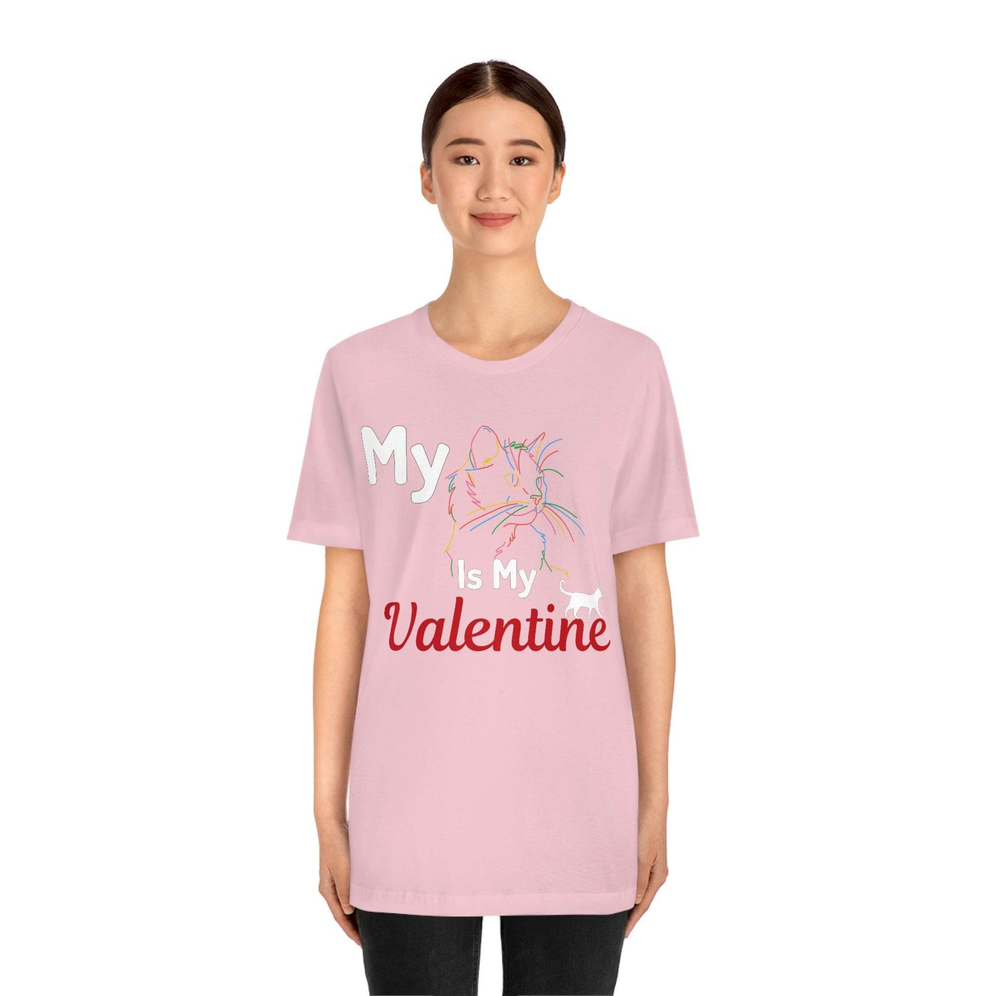 My Cat is My Valentine, Cute Pet lover Valentine shirt - Cute Cat lover shirt - Cat Mom shirt - Giftsmojo