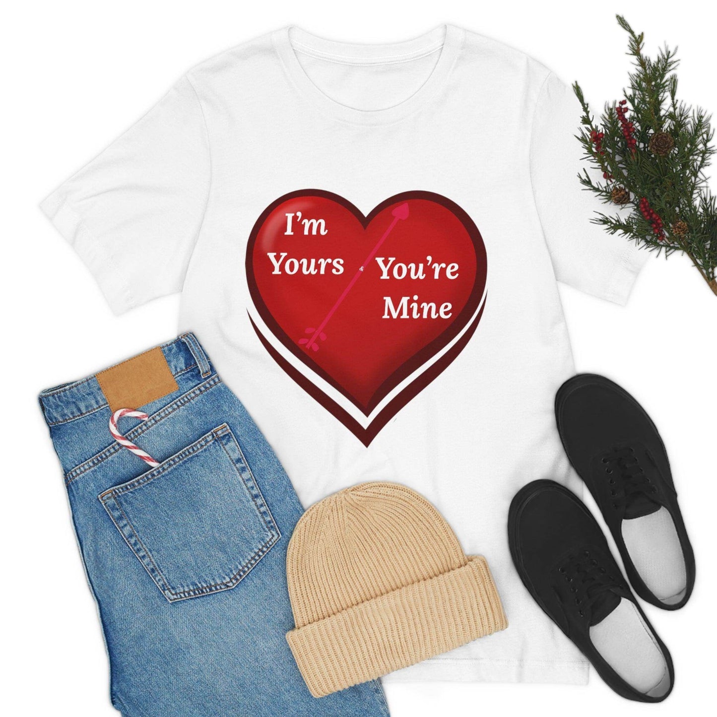 I'm Yours and You're Mine Heart Tee - Giftsmojo