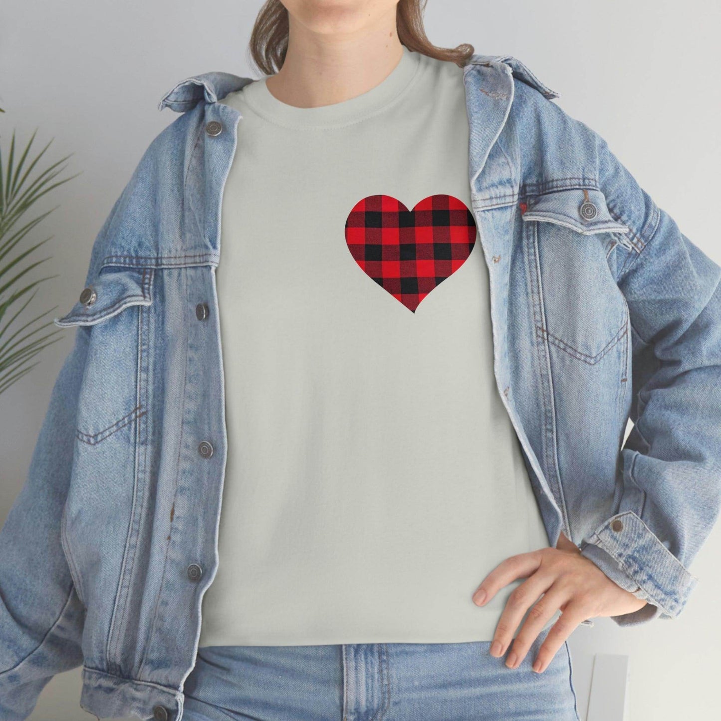 Plaid Heart T-Shirt - Giftsmojo