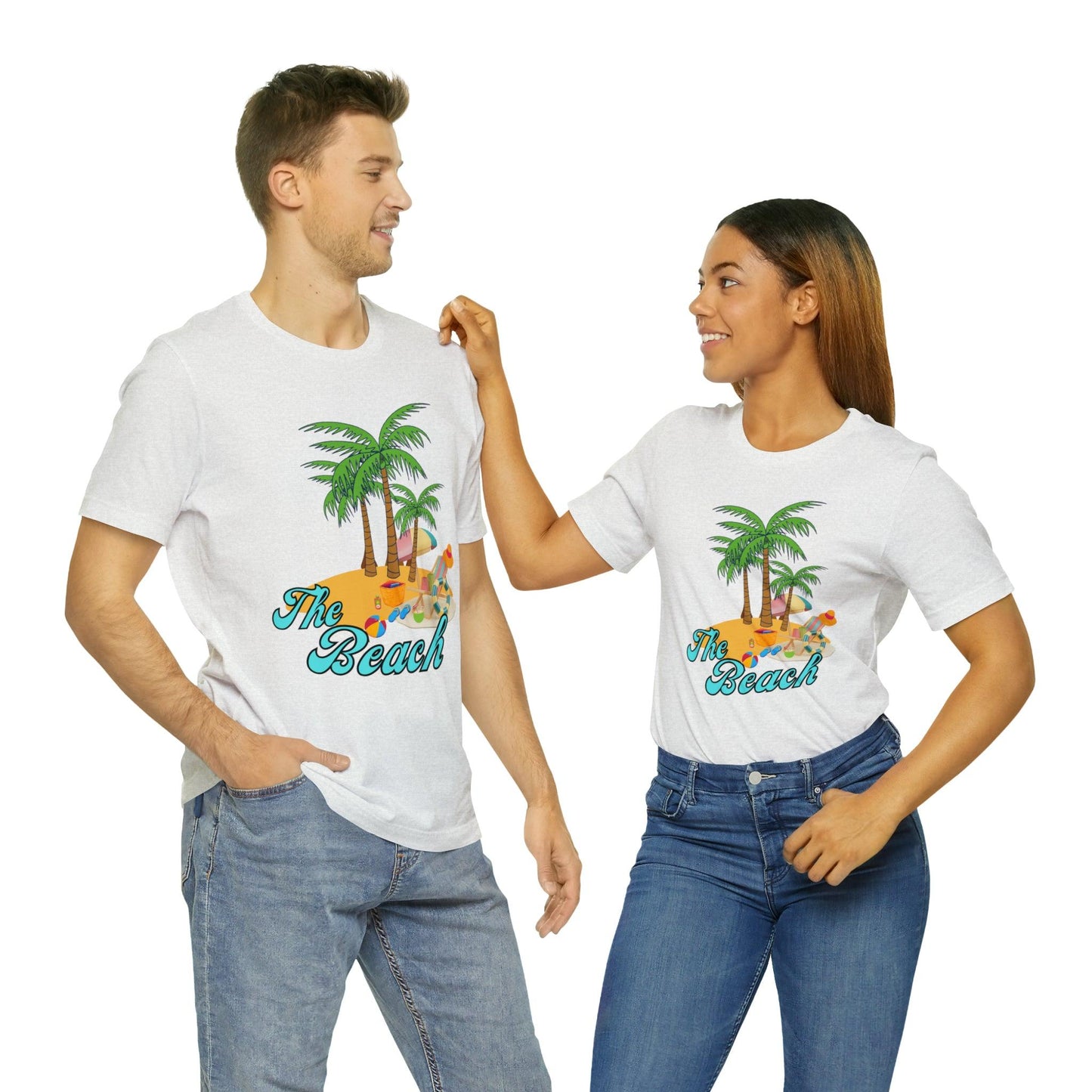 The Beach shirt, Beach t-shirt, Summer shirt, Beachwear, Beach fashion, Tropical print, Trendy design, Stylish beach apparel
