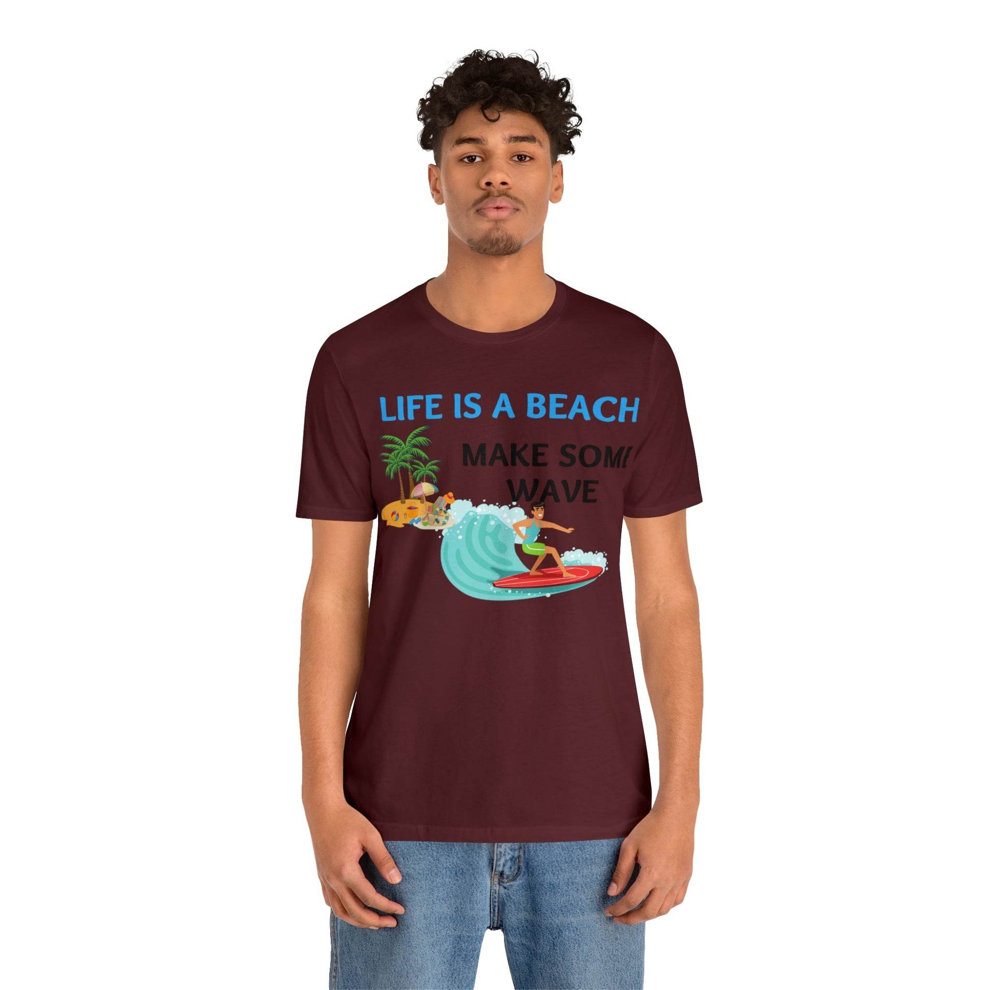 Life is a Beach shirt, Beach t-shirt, Summer shirt, Relaxing beachwear, Coastal fashion, Beach-inspired clothing, Beach adventure apparel - Giftsmojo