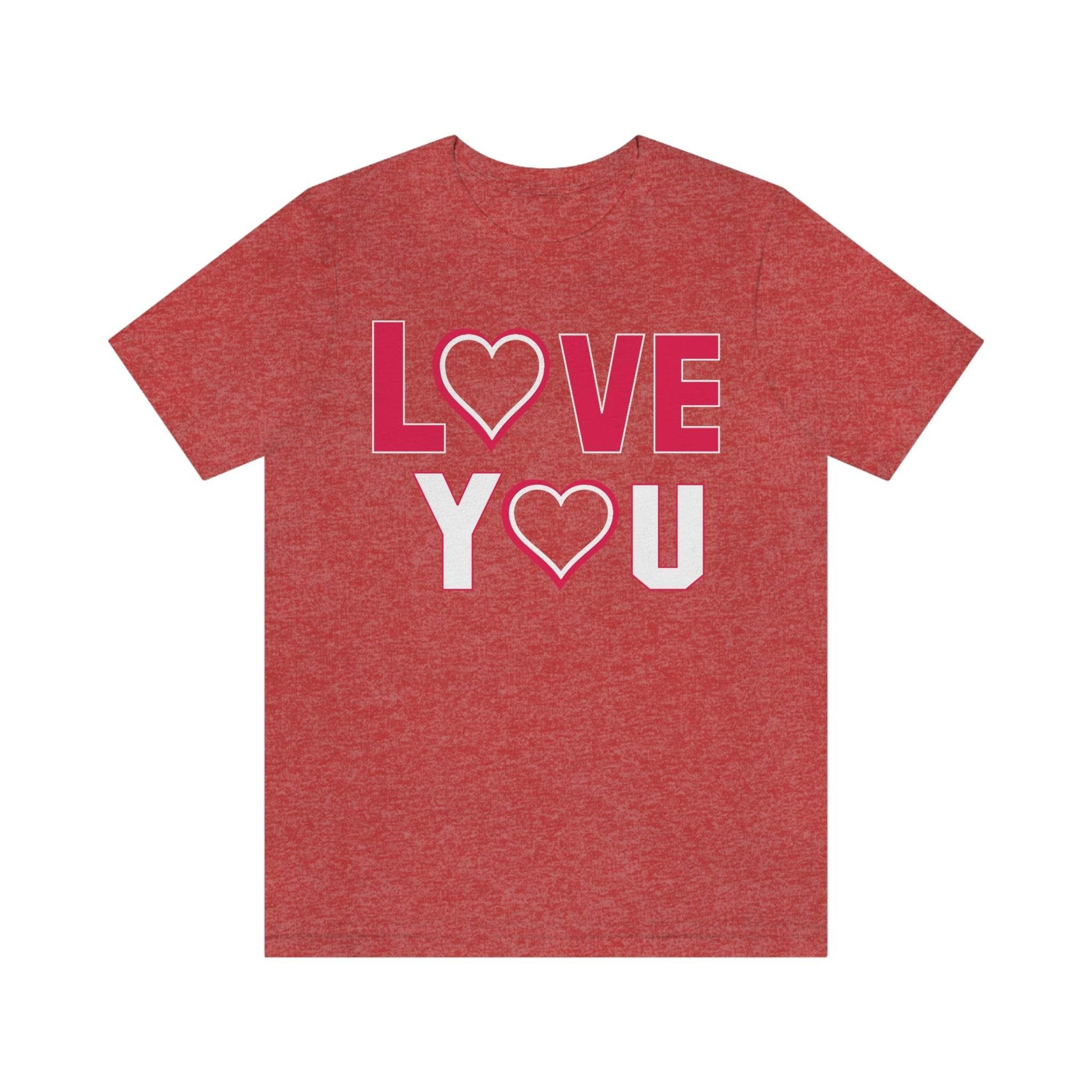 love you heart Tee - Giftsmojo