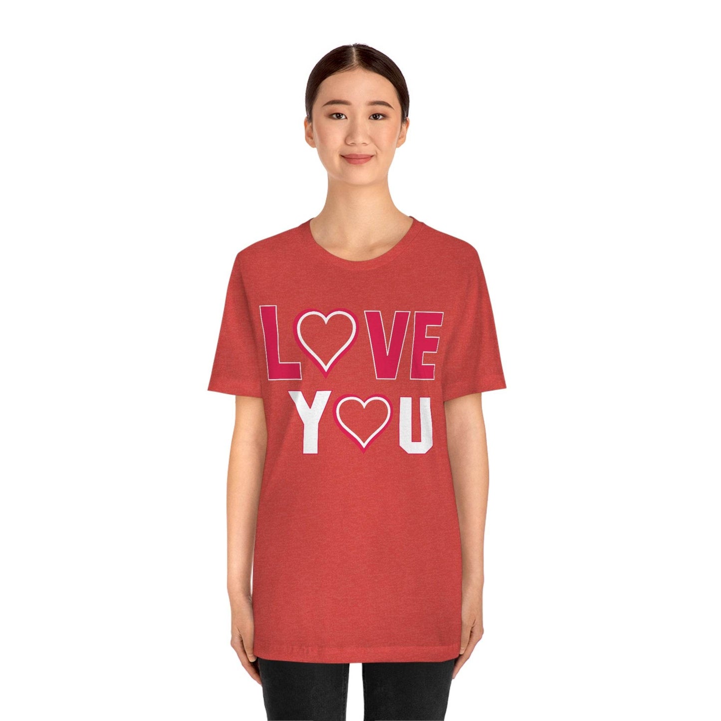 love you heart Tee - Giftsmojo