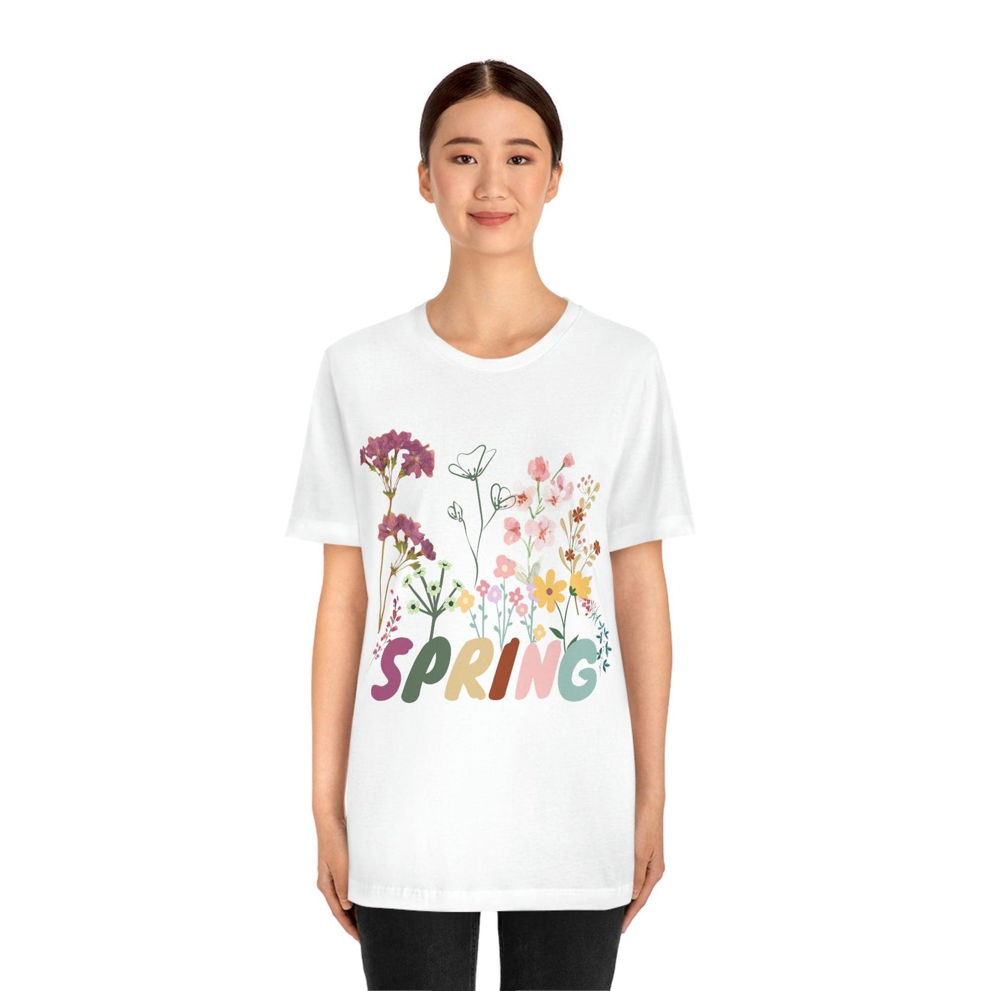 Spring Shirt, Flower T shirt, Vintage Botanical Shirt, Vintage T-shirt, Graphic Tshirt, Botanical Print, Vintage Flower Shirt, Wildflower,