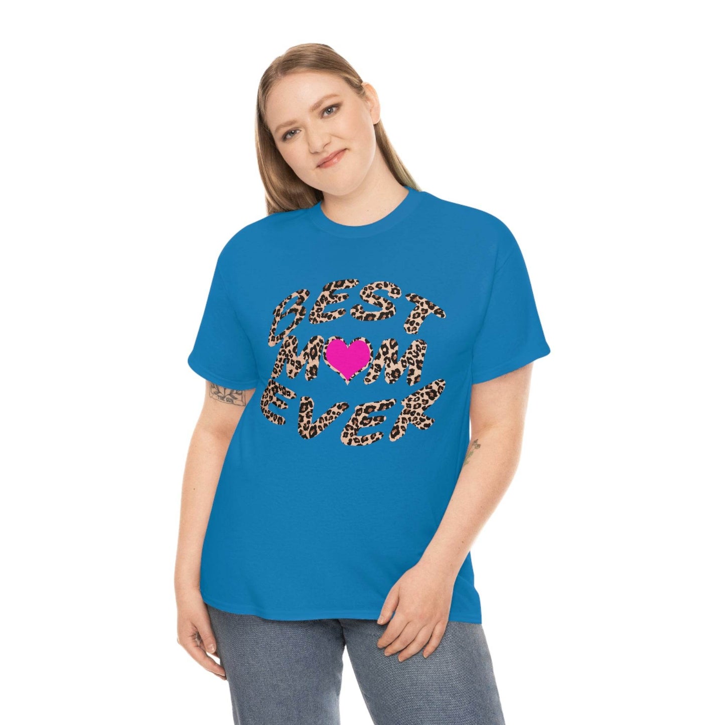 Best mom ever leopard print Tee - Giftsmojo