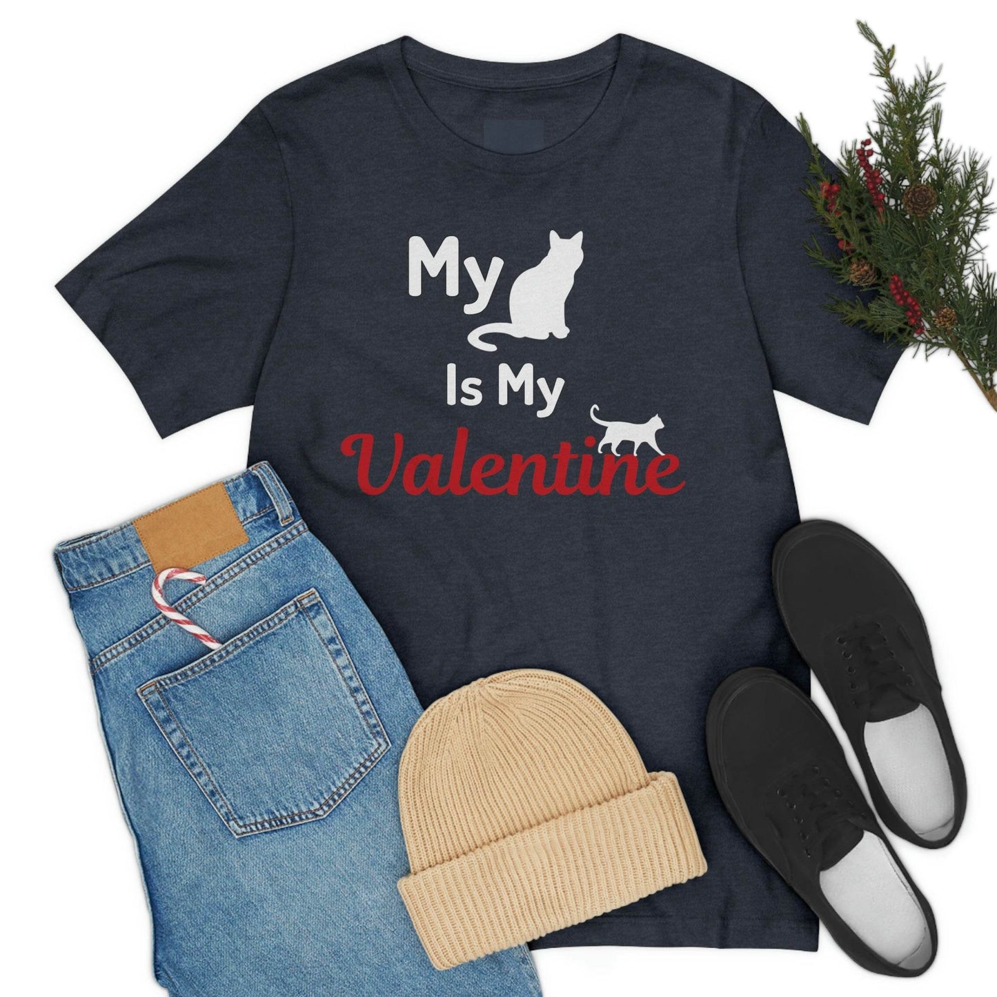 My Cat is My Valentine, Pet lover Valentine shirt - Cute cat lover shirt - gift for cat lovers - Giftsmojo
