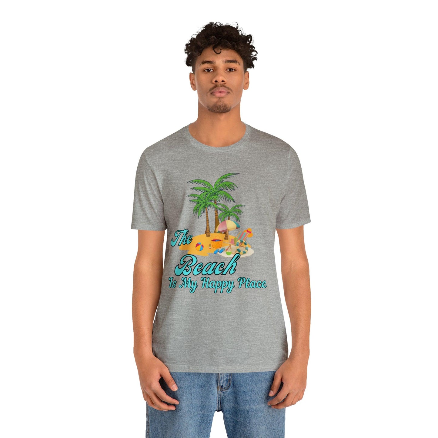 Beach shirt, The Beach is my happy place shirt, Beach t-shirt, Summer shirt, Beachwear, Beach fashion, Stylish beach apparel