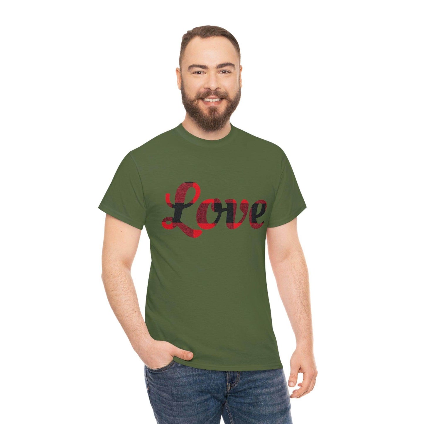Plaid love T-Shirt - Giftsmojo