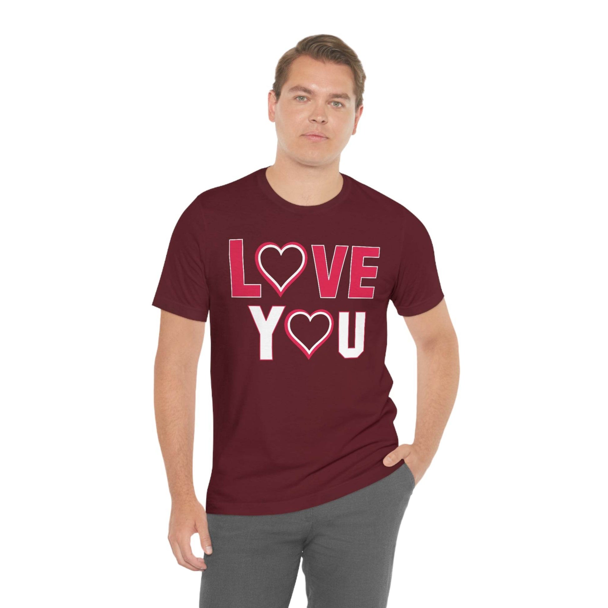 love you heart Tee - Giftsmojo
