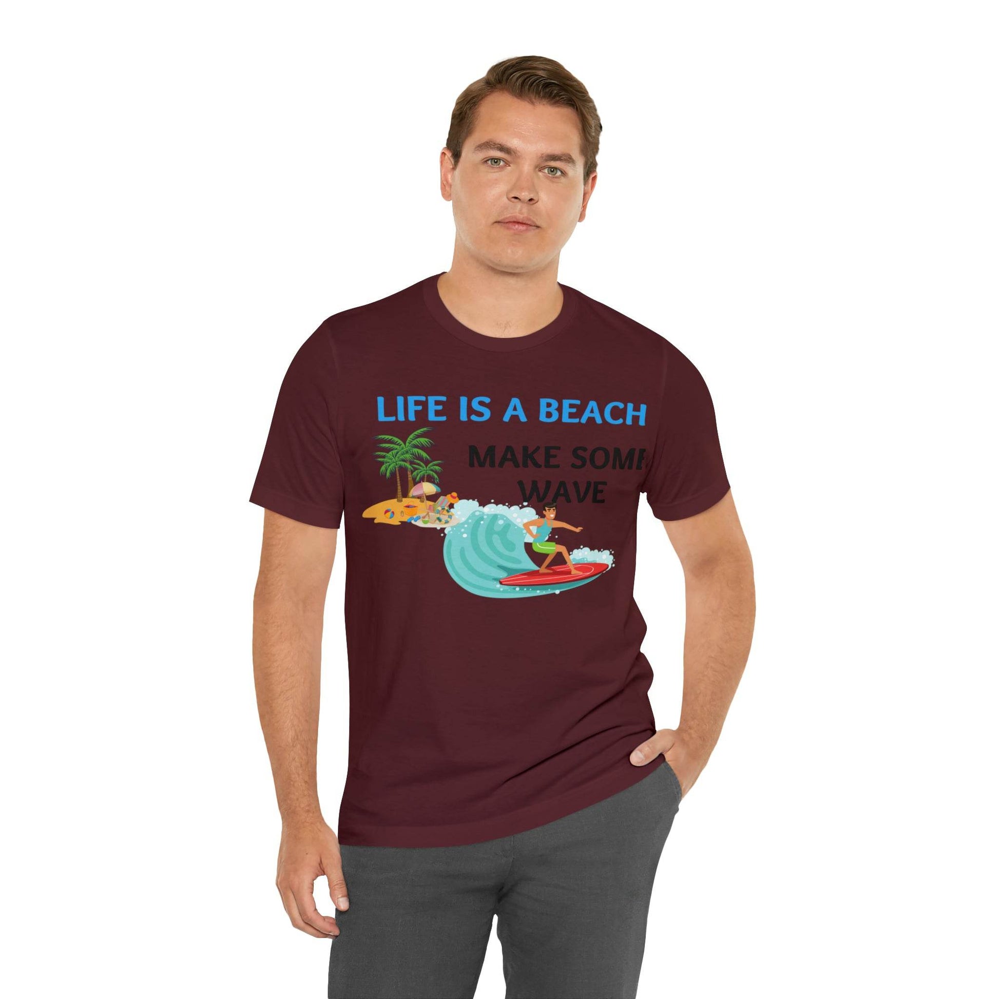 Life is a Beach shirt, Beach t-shirt, Summer shirt, Relaxing beachwear, Coastal fashion, Beach-inspired clothing, Beach adventure apparel - Giftsmojo