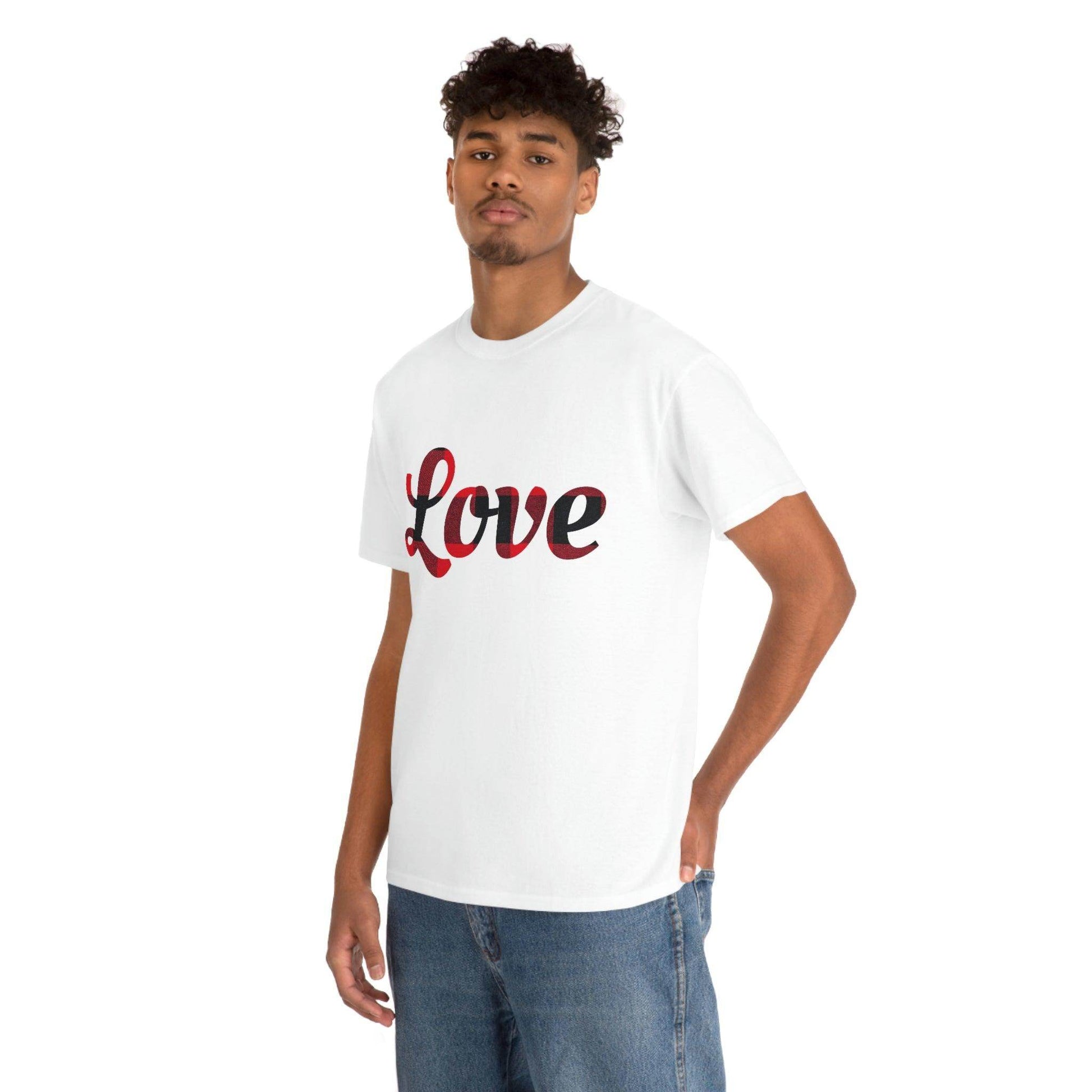 Plaid love T-Shirt - Giftsmojo