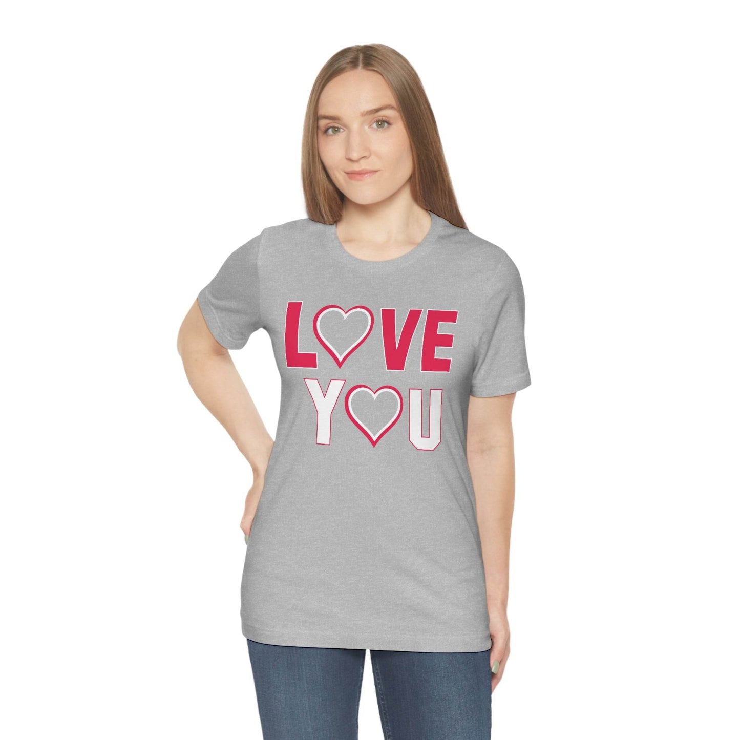 love you heart Tee - Giftsmojo