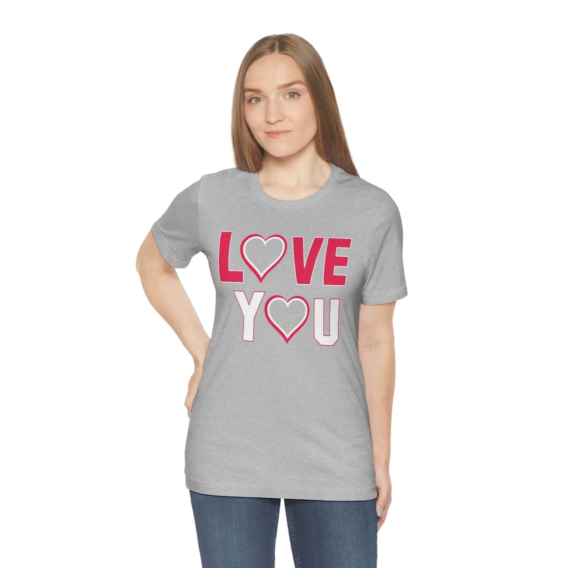 love you heart Tee - Giftsmojo