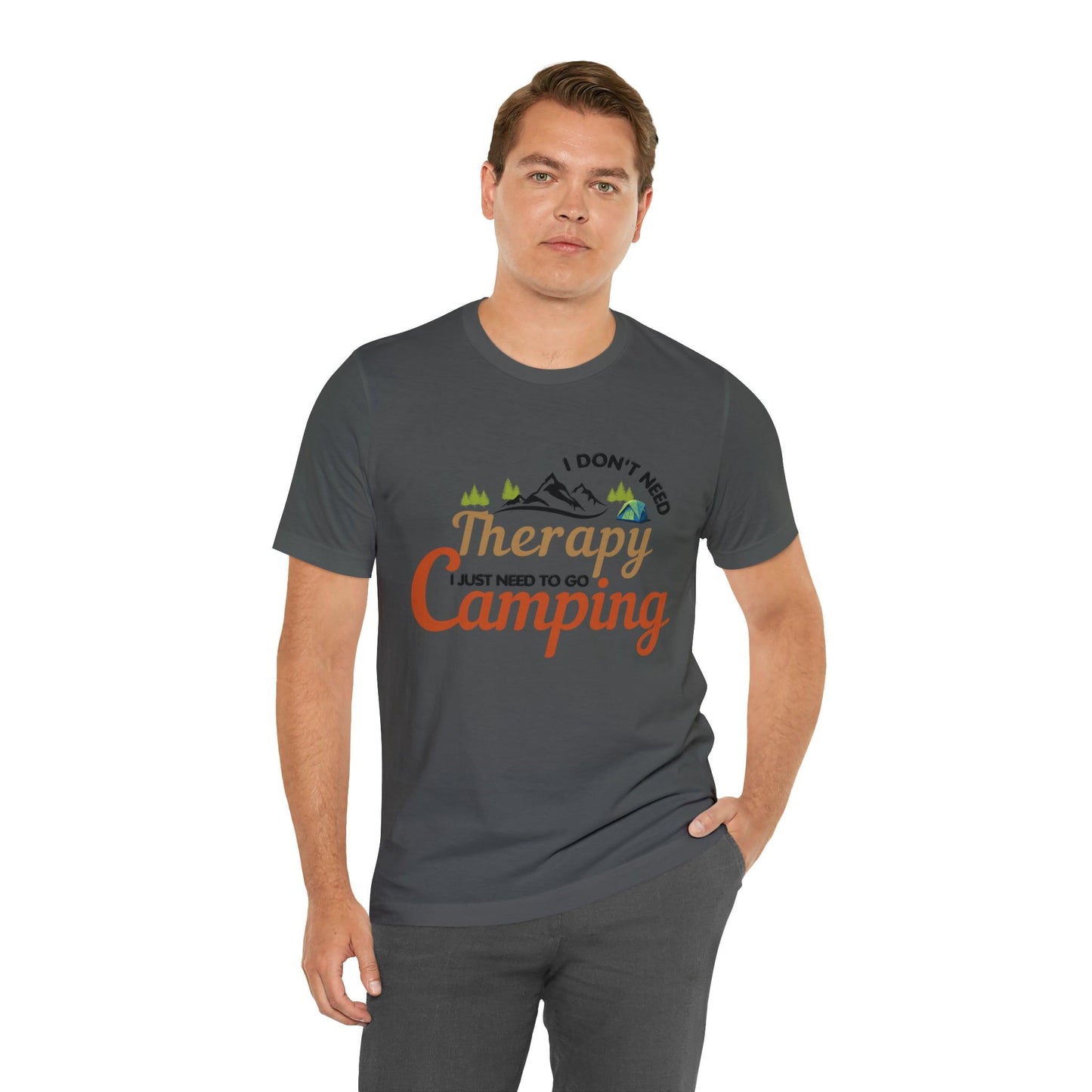 I don't need therapy I just need to go camping, camping shirt, dad shirt, dad gift, gift for outdoor lover, fishing gift nature lover shirt
