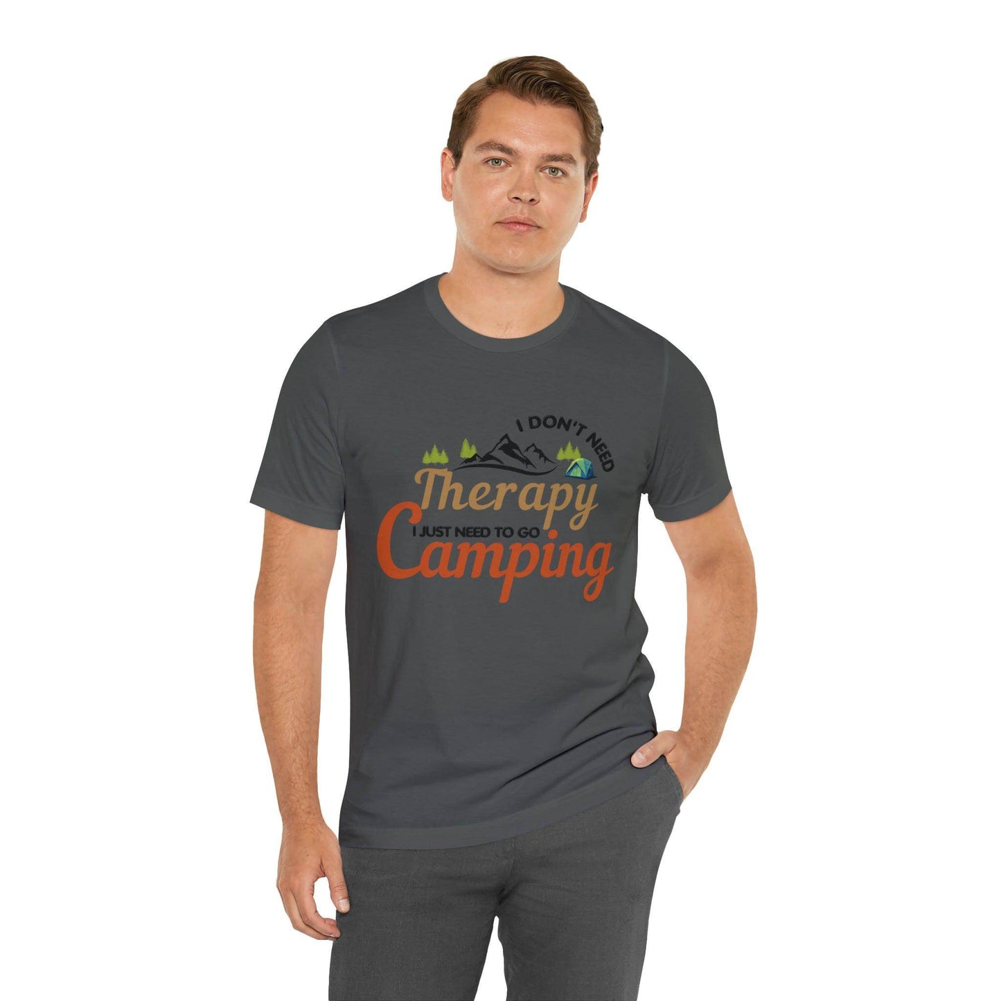 I don't need therapy I just need to go camping, camping shirt, dad shirt, dad gift, gift for outdoor lover, fishing gift nature lover shirt - Giftsmojo