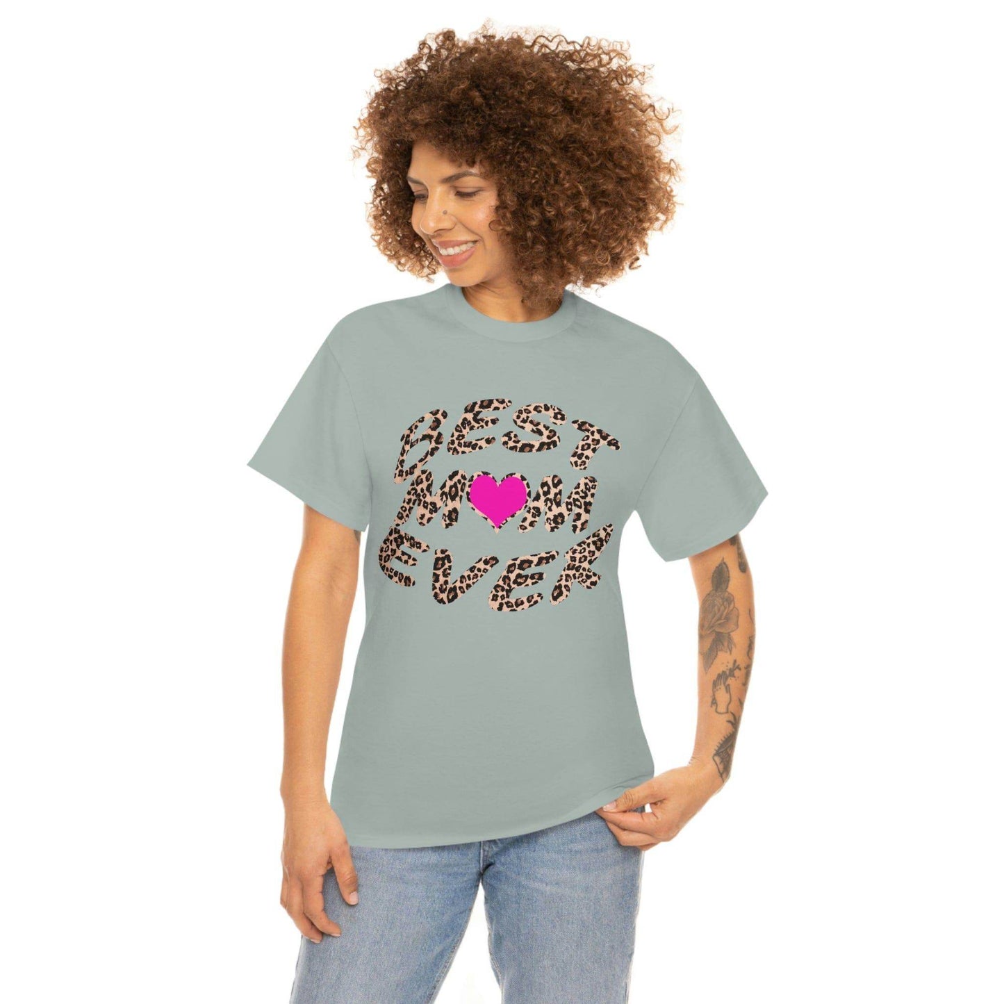 Best mom ever leopard print Tee - Giftsmojo