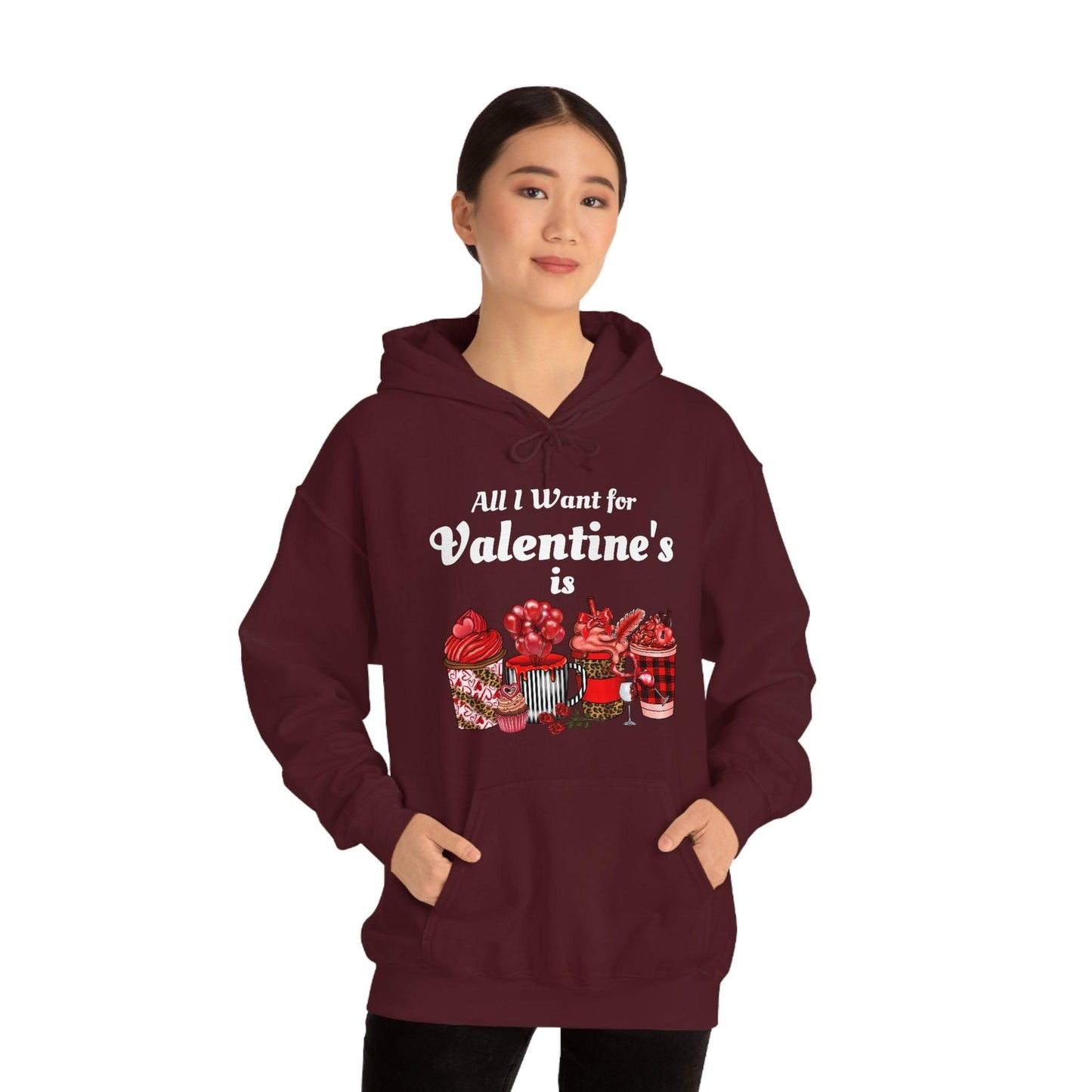 All I want for Valentine's is Coffee Hooded Sweatshirt