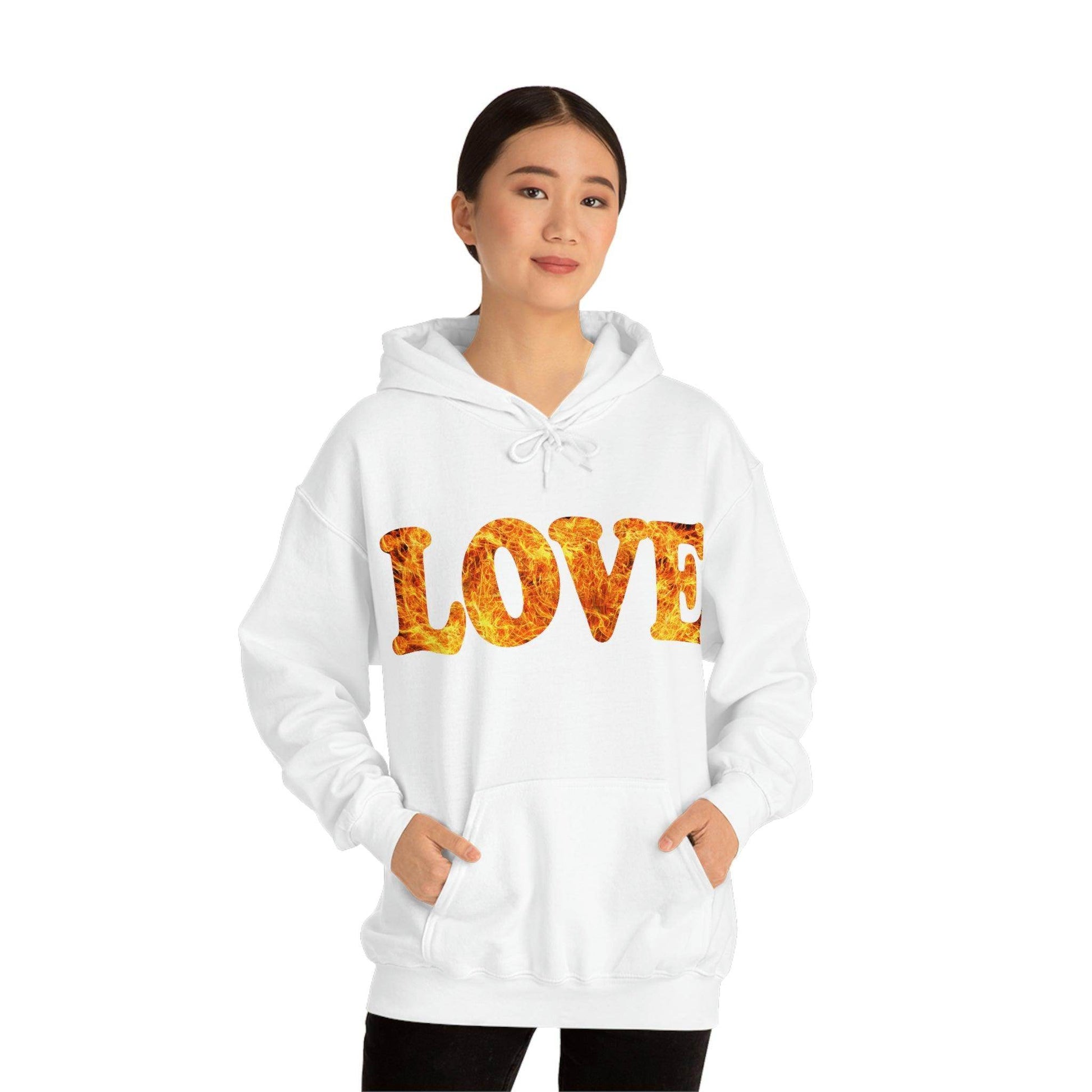 Love Fire Hooded Sweatshirt - Giftsmojo