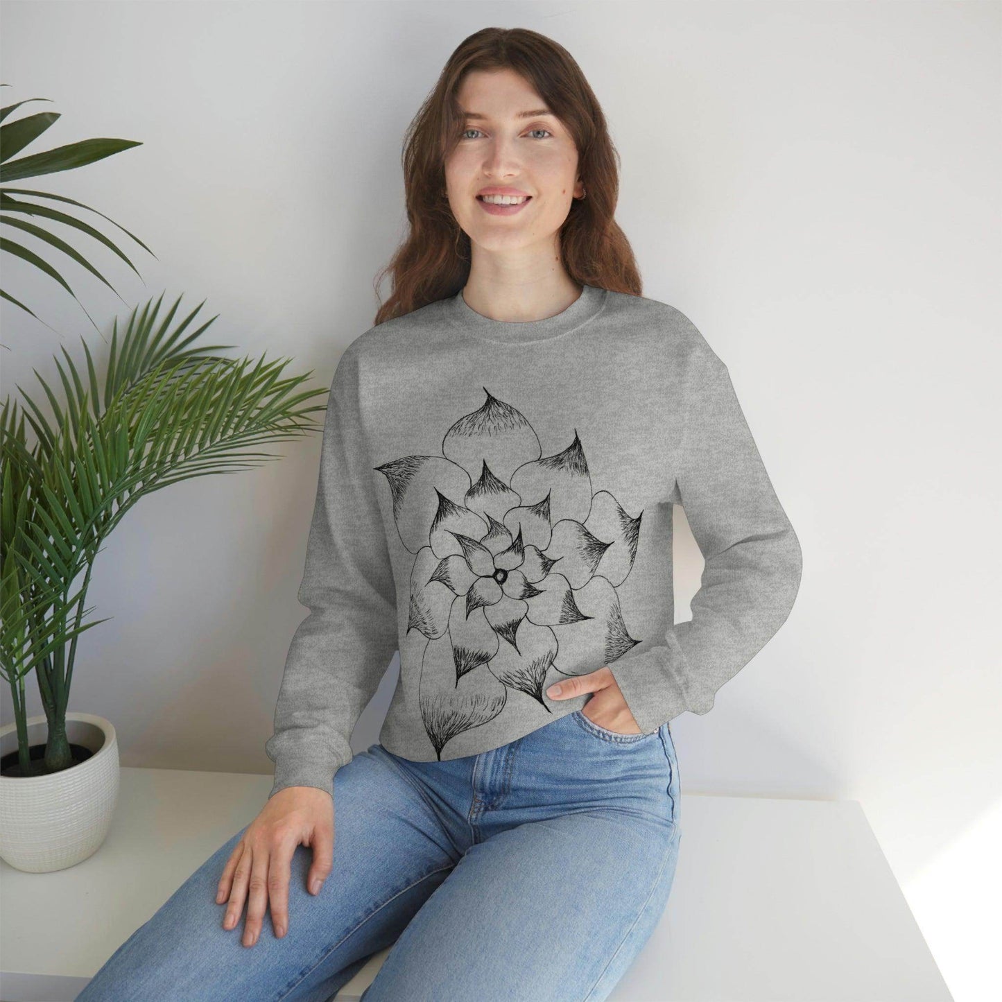 Flower Sweatshirt, floral sweatshirt flower shirt wildflower sweatshirt - Giftsmojo