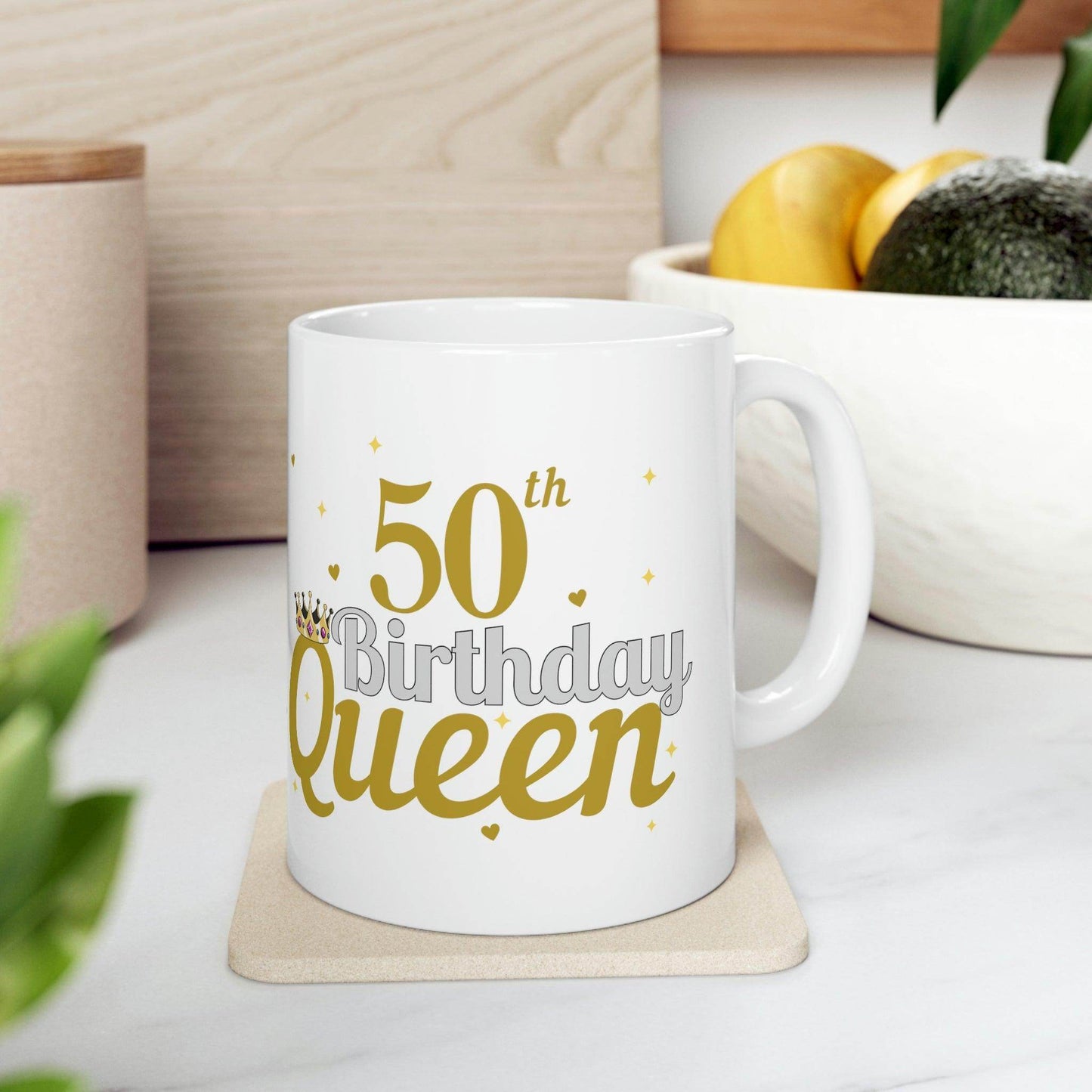 50th Birthday Queen Mug | Limited Edition Gift - Giftsmojo