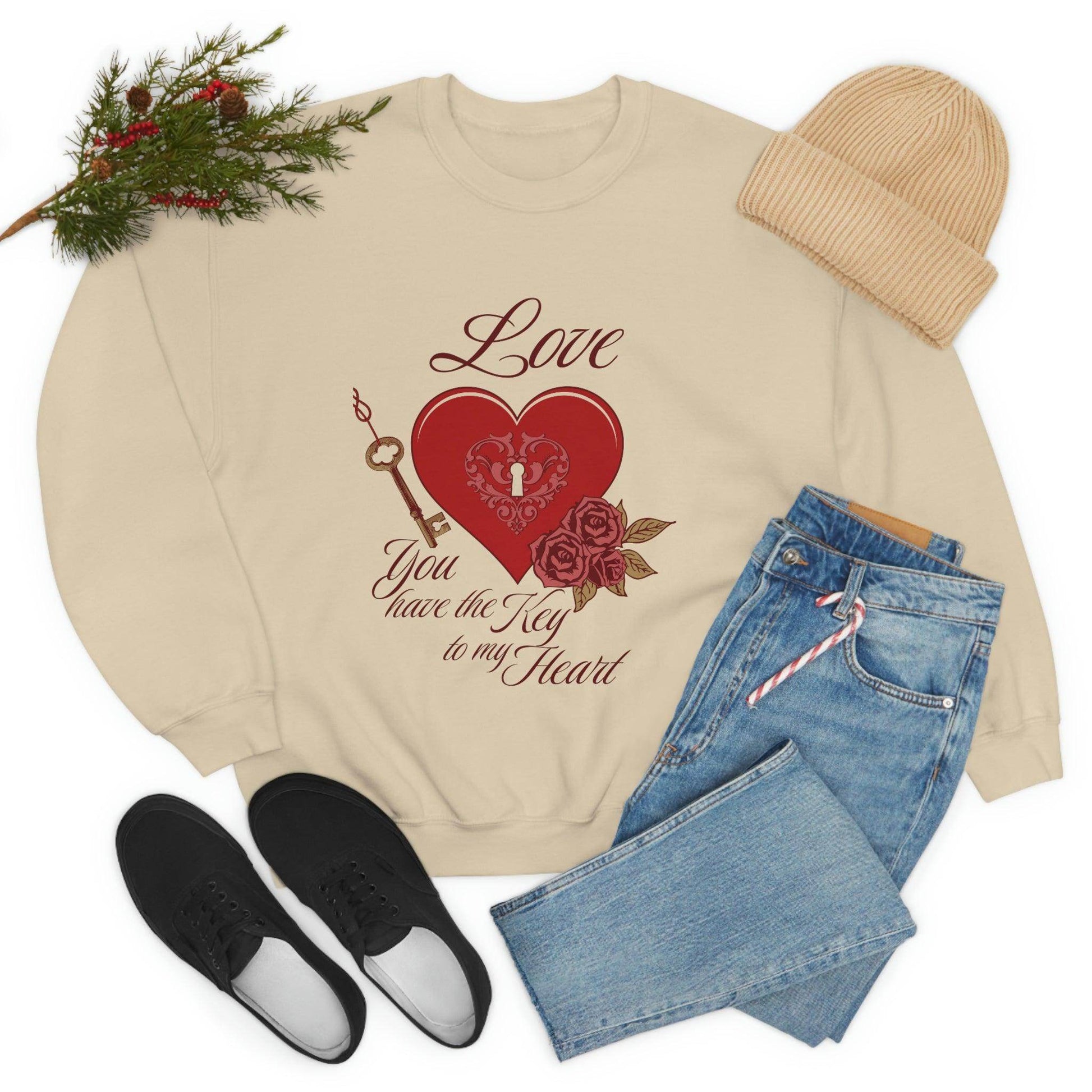 Love you have the key to my heart Sweatshirt - Giftsmojo