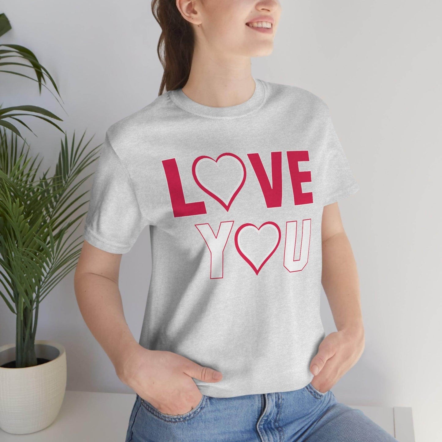 love you heart Tee - Giftsmojo