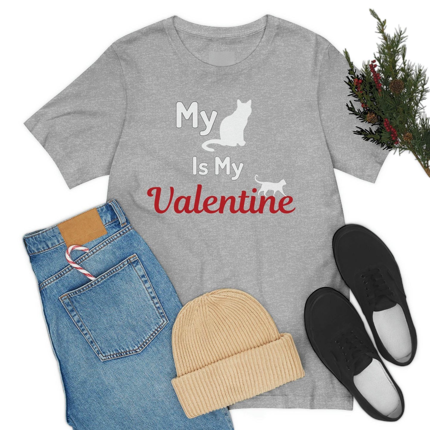 My Cat is My Valentine, Pet lover Valentine shirt - Cute cat lover shirt - gift for cat lovers - Giftsmojo