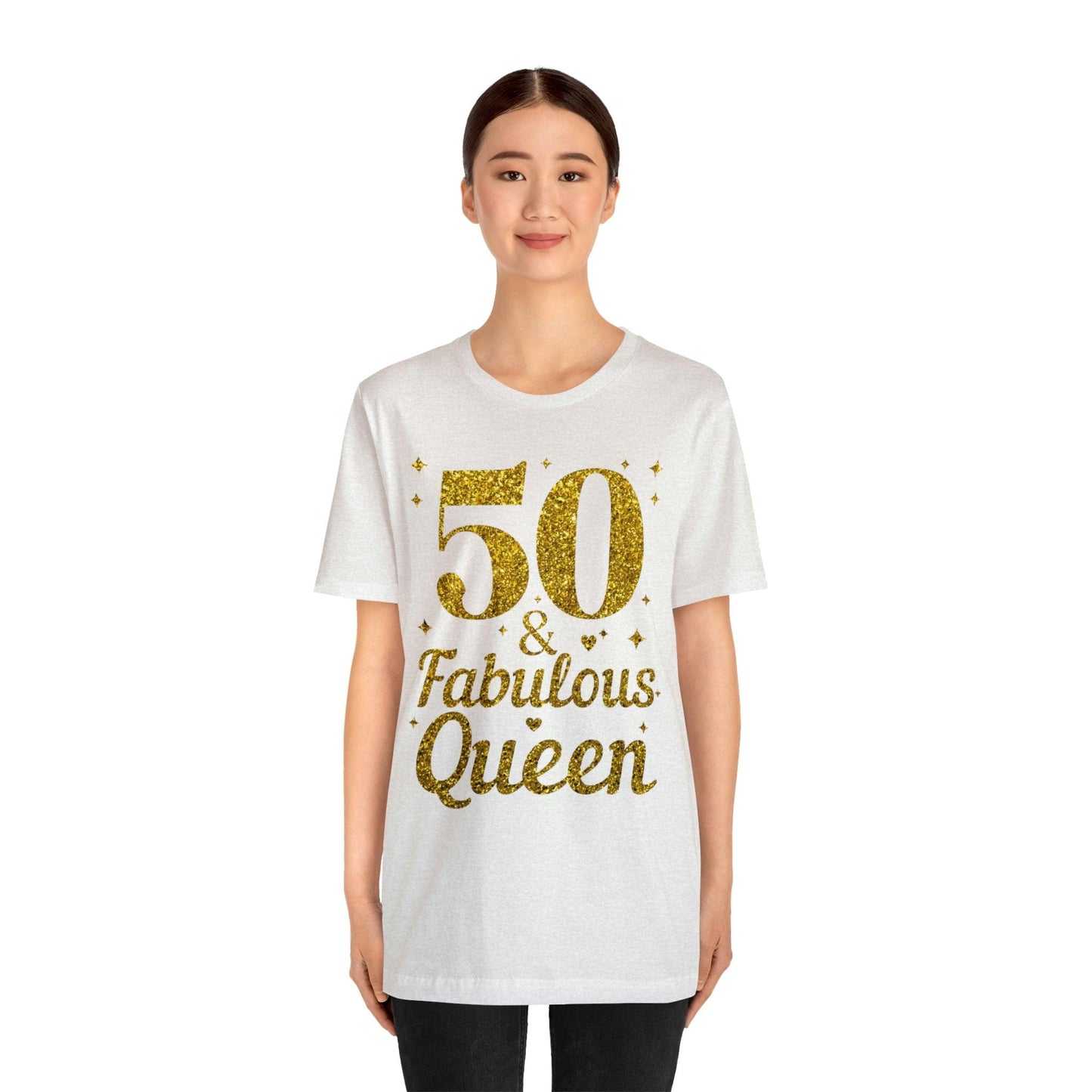 50 and Fabulous Queen shirt, Funny 50th birthday shirt, 50th birthday Tshirt, birthday queen shirt, Gift for 50th birthday, Vintage shirt, birthday gift, birthday girl shirt, mom’s birthday gift - Giftsmojo