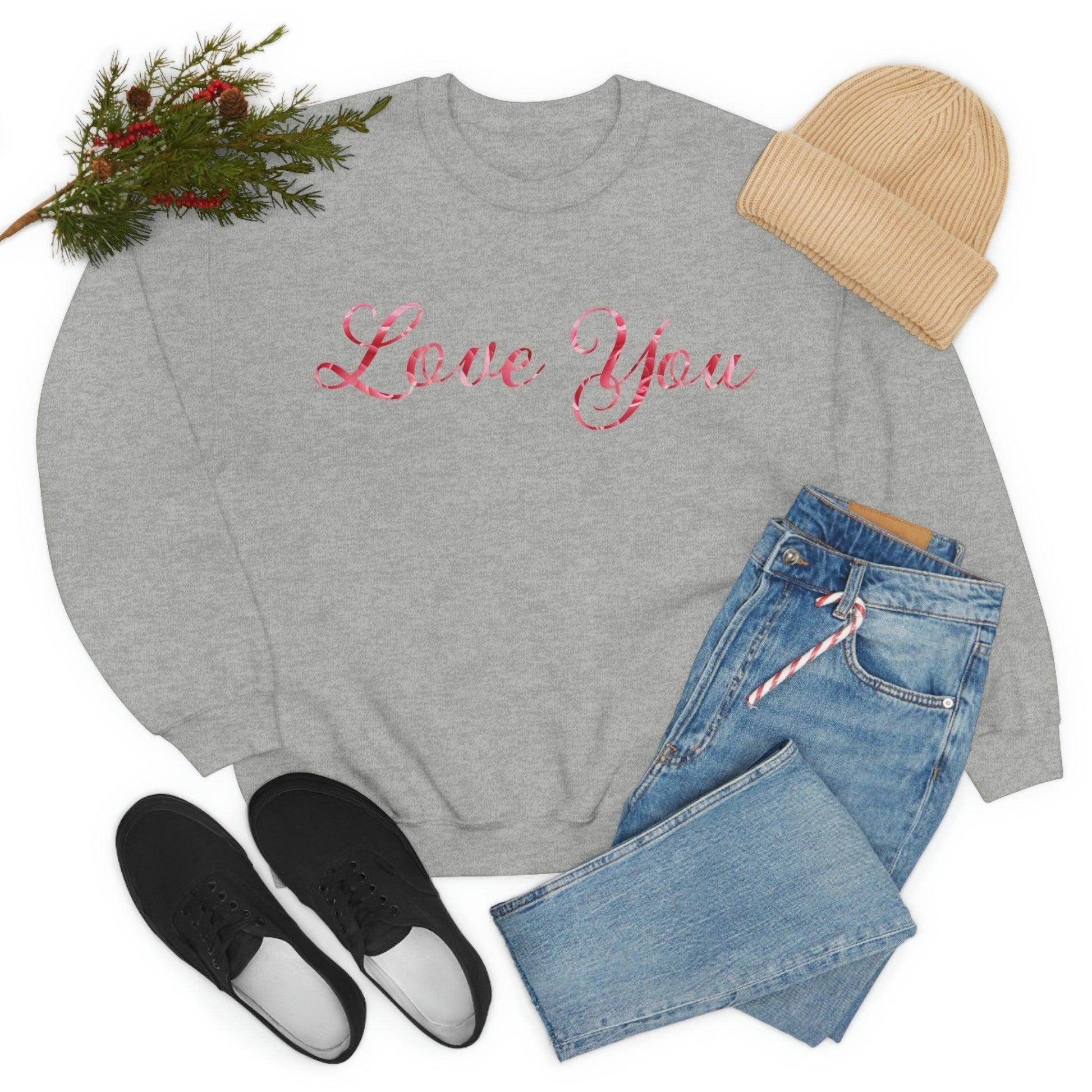 Love You Sweatshirt, love shirt, wedding gift, engagement gift, anniversary gift, couple shirt, matching shirt - Giftsmojo