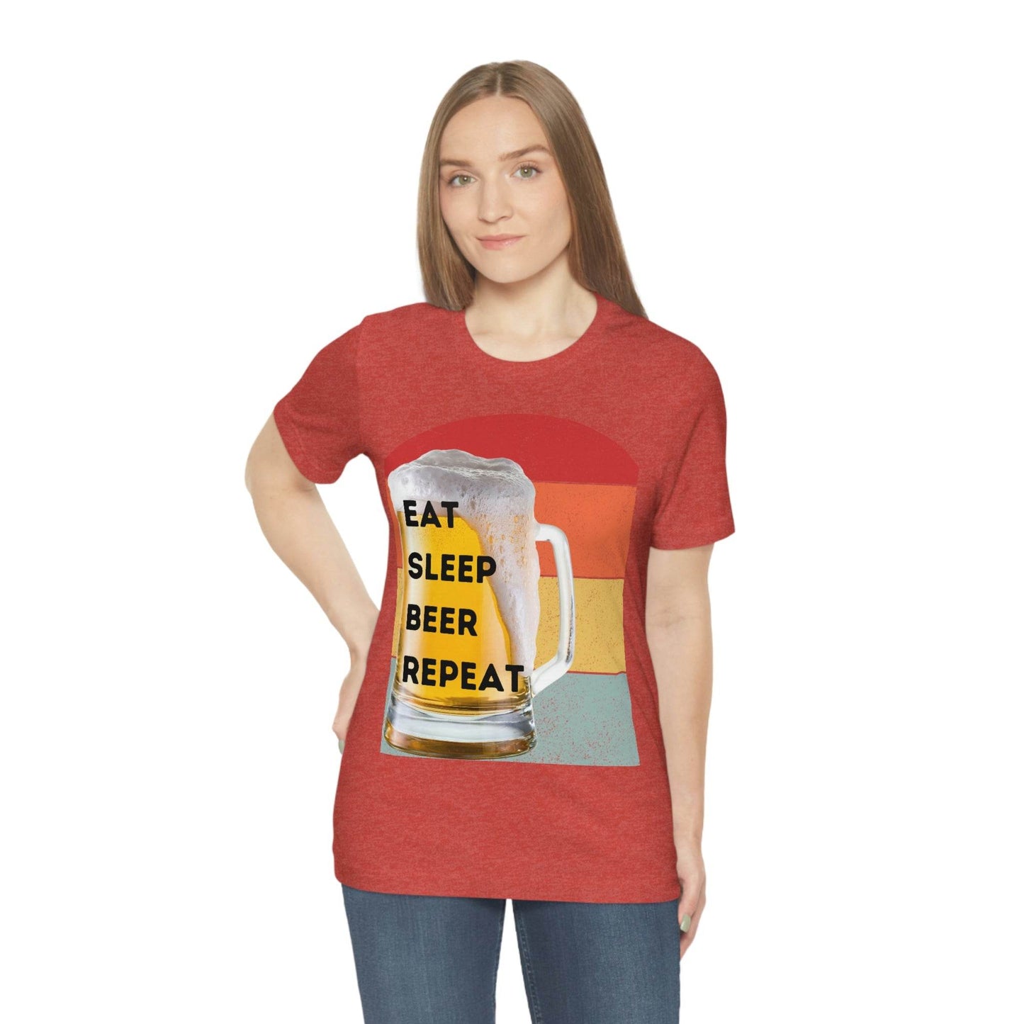 Retro shirt Eat Sleep Beer Repeat - funny beer shirt - Giftsmojo